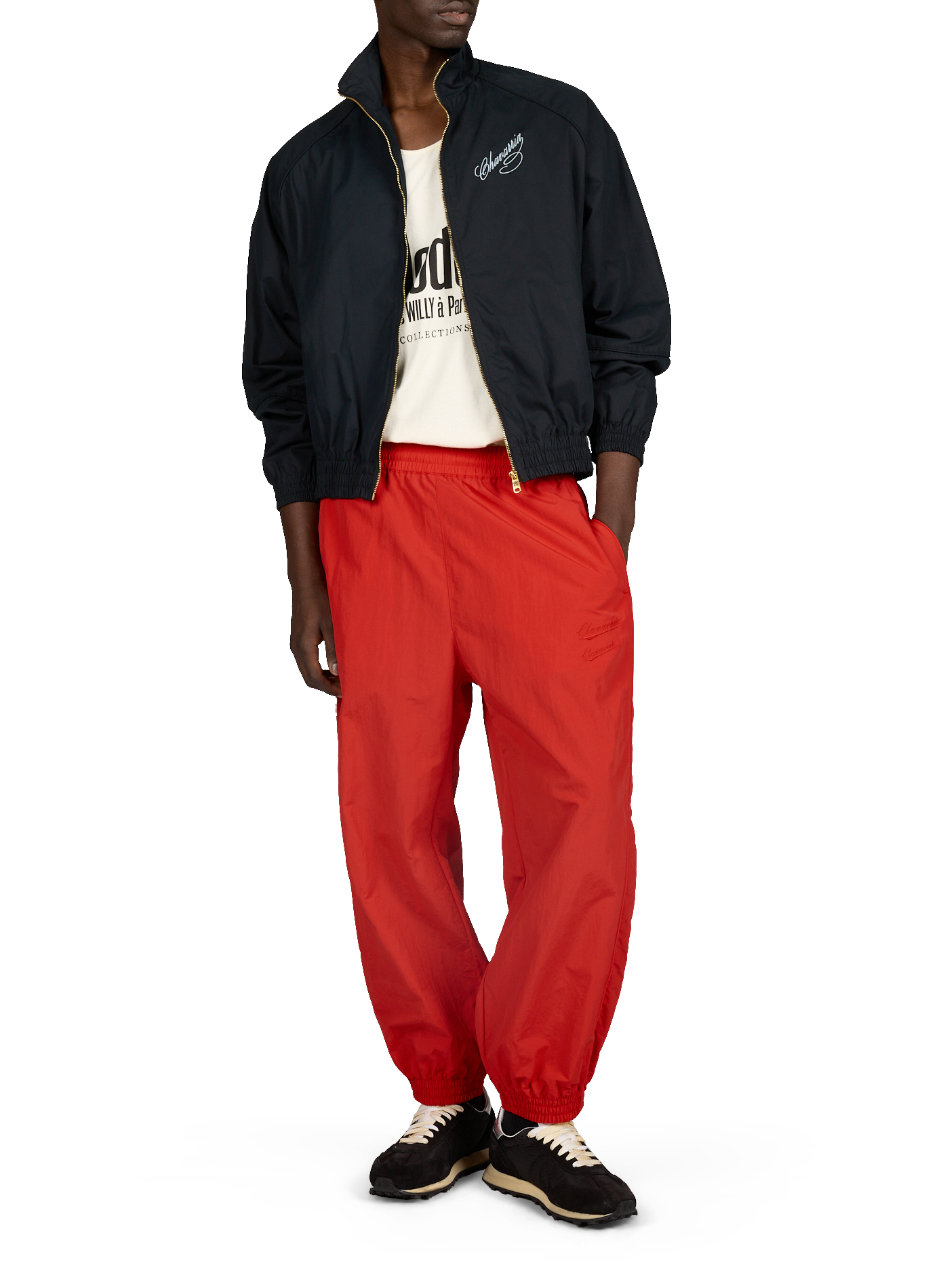 Beste de sport à fermeture zippée brodée WILLY CHAVARRIA Noir