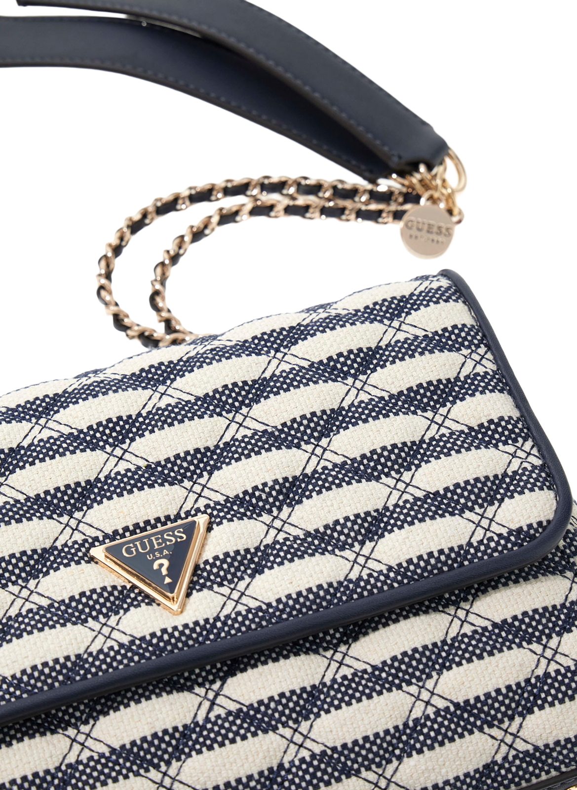 Sac à main Giully à rayures GUESS Bleu