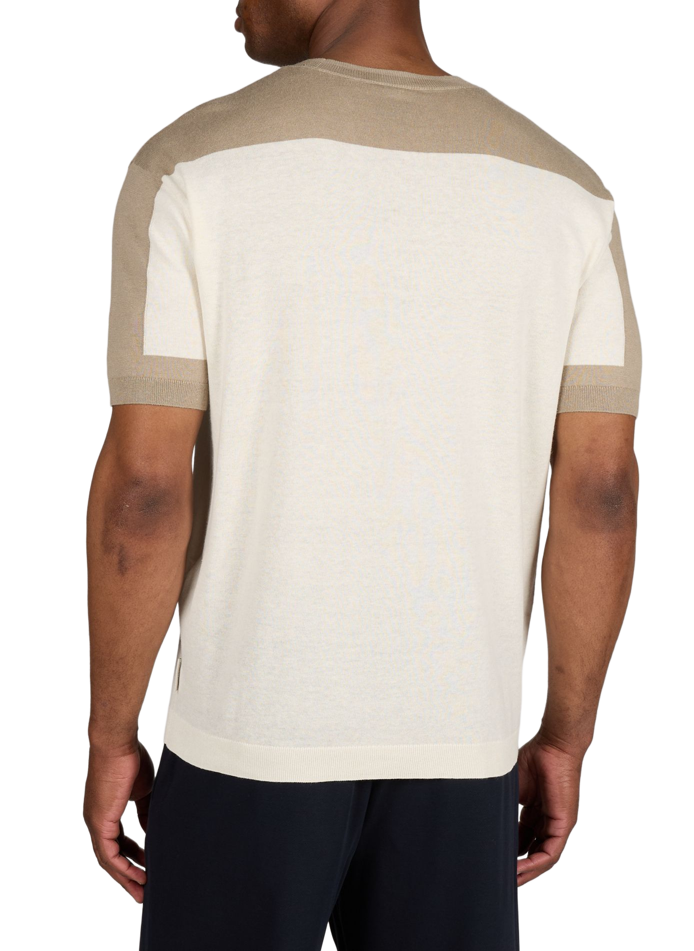 Short-sleeved linen and cotton sweater ARMANI EXCHANGE Multicolour