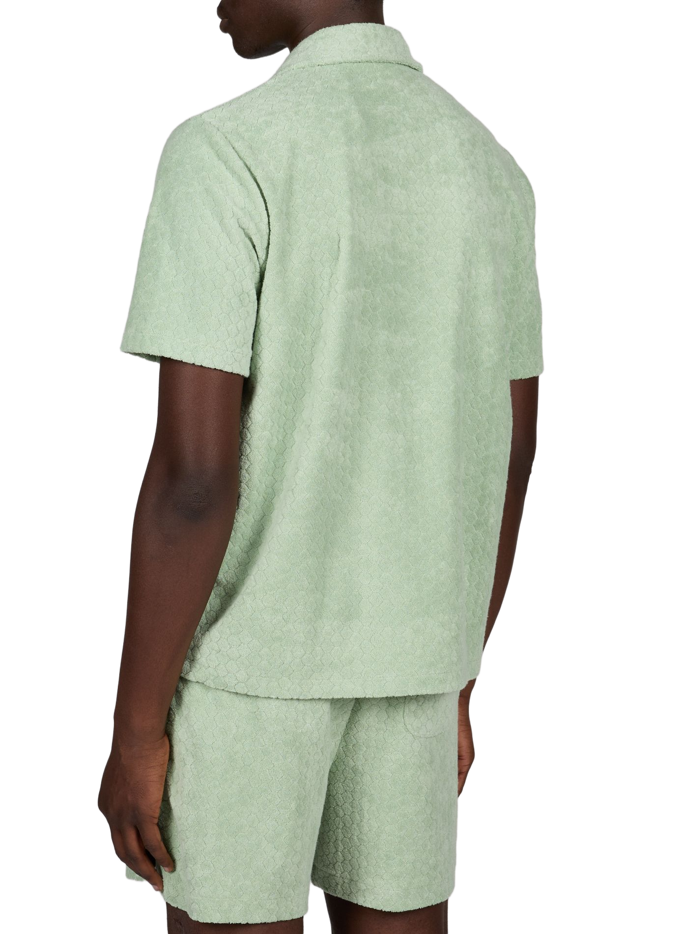Chemise éponge manches courtes en coton mélangé LYLE & SCOTT Vert