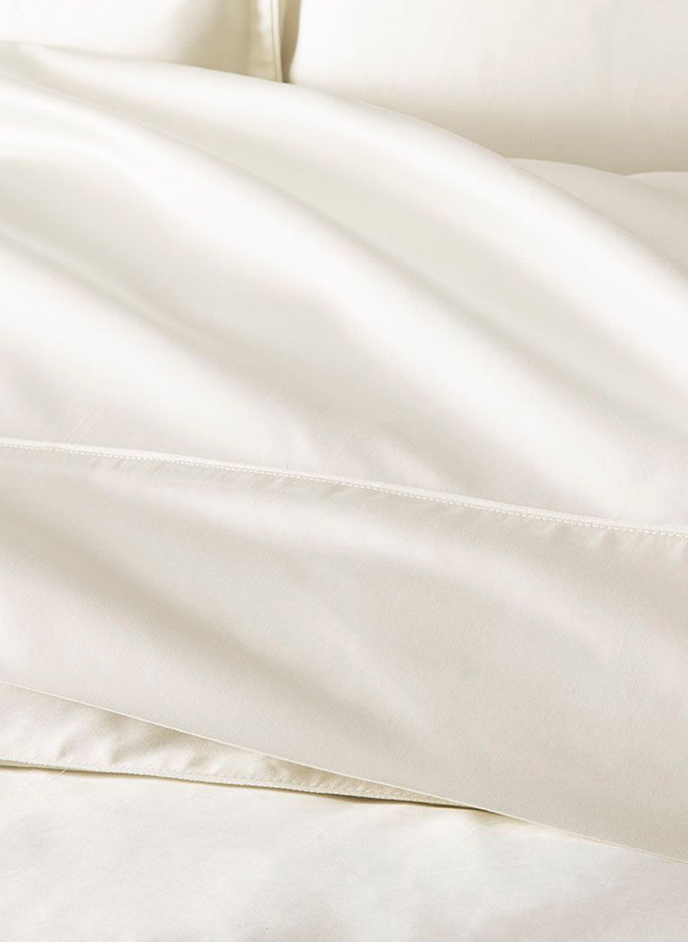 Drap plat uni en satin de coton bio, teophile ALEXANDRE TURPAULT Blanc