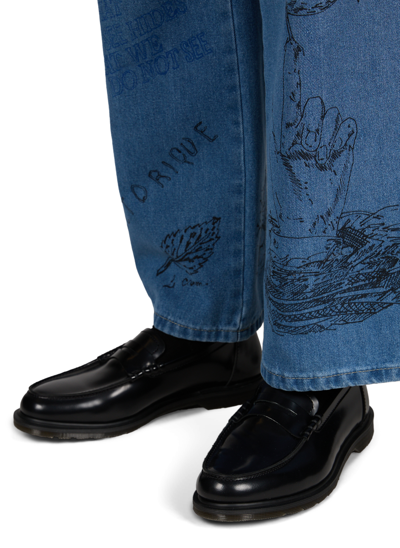 Mocassins en cuir verni DR. MARTENS Noir