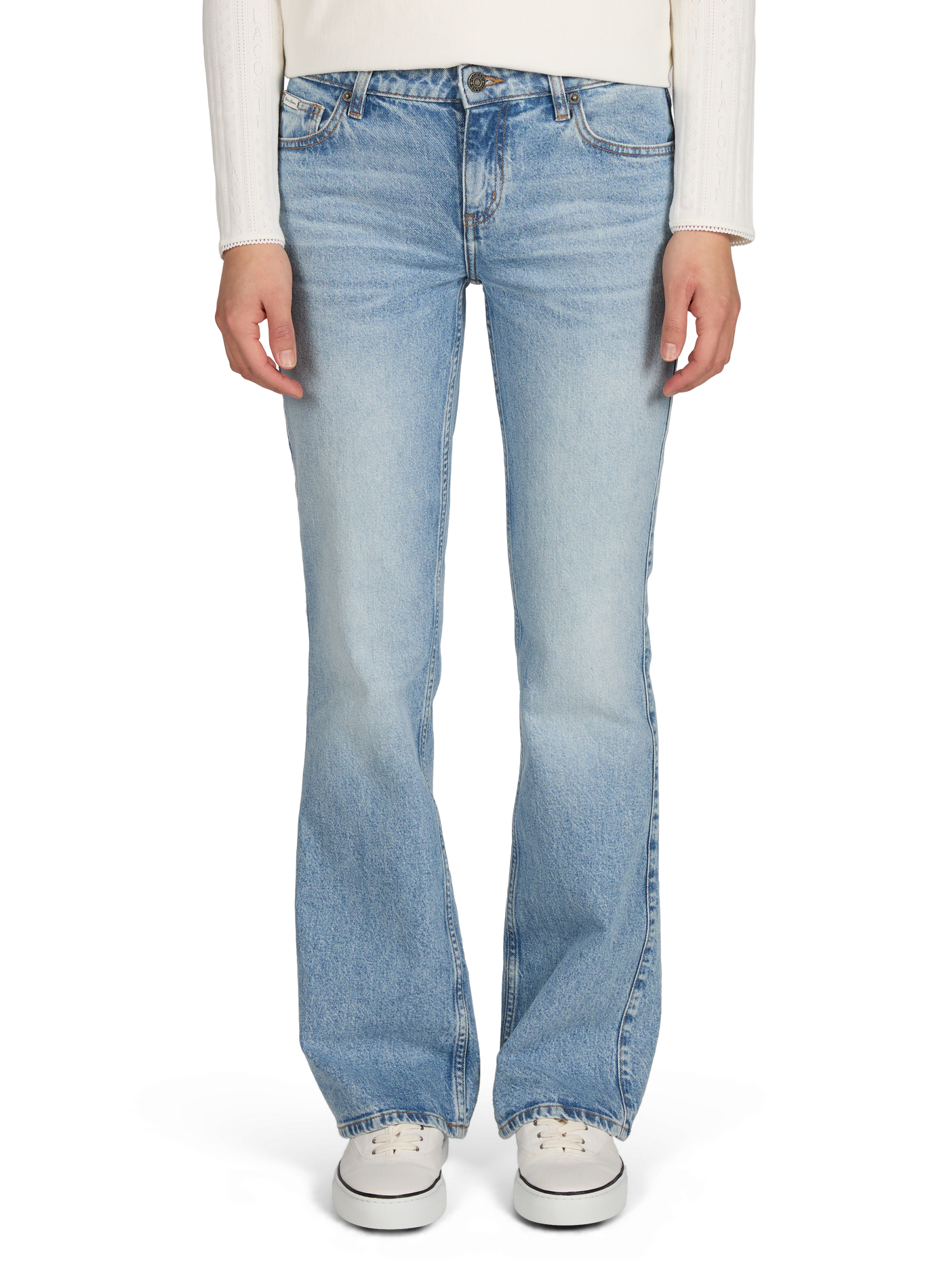 Bootcut jeans in mixed cotton GUESS Blue