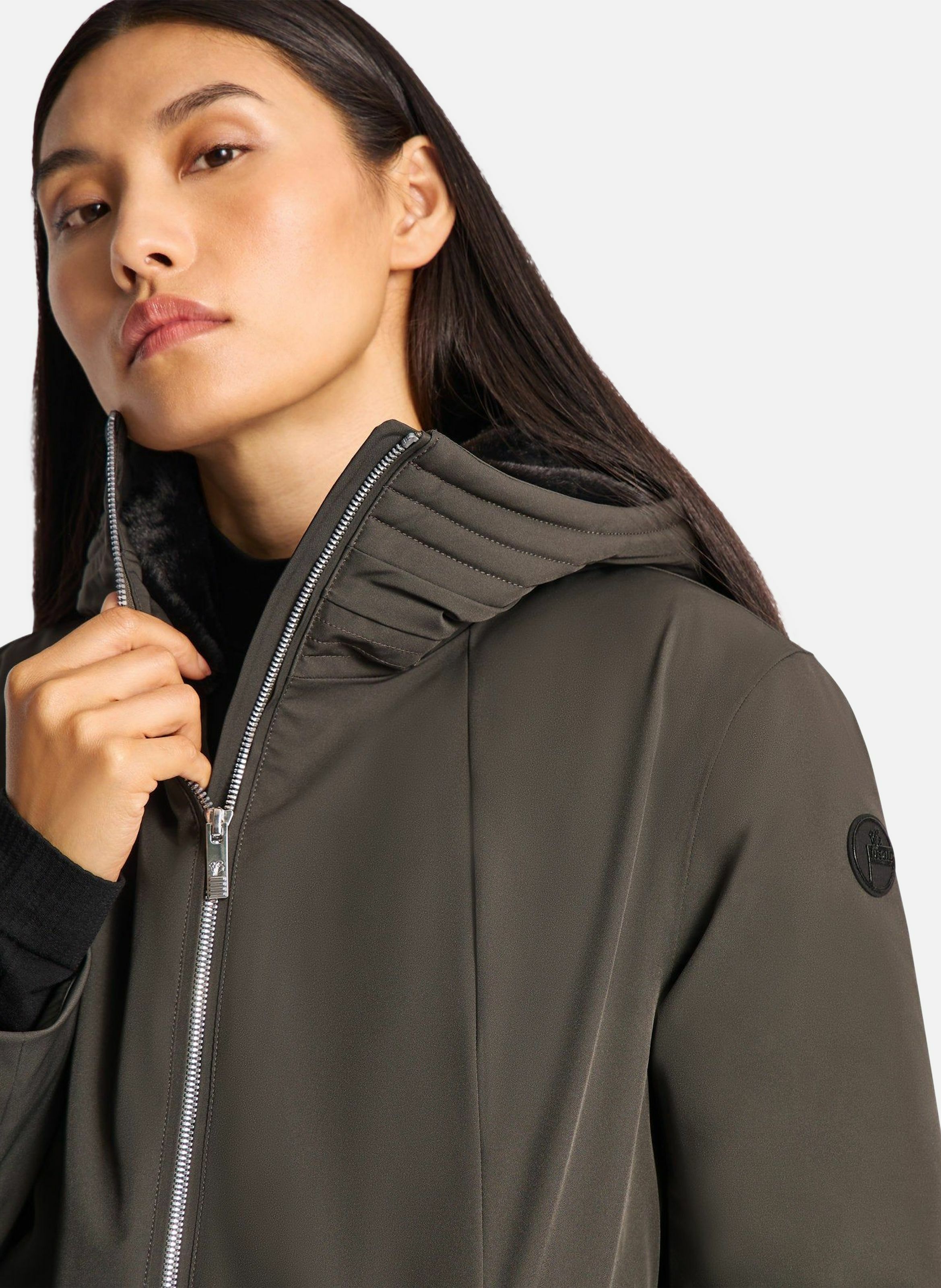 Manteau misha col montant coupe regular | Vert FUSALP Femme