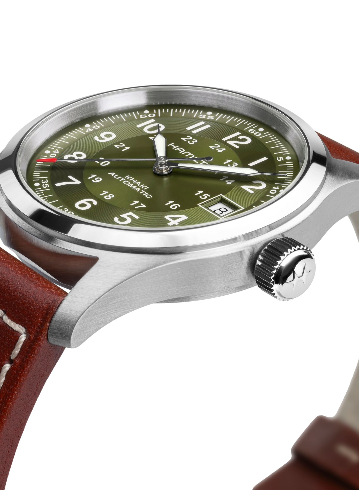 Montre Khaki Field Auto en acier inoxydable HAMILTON Vert