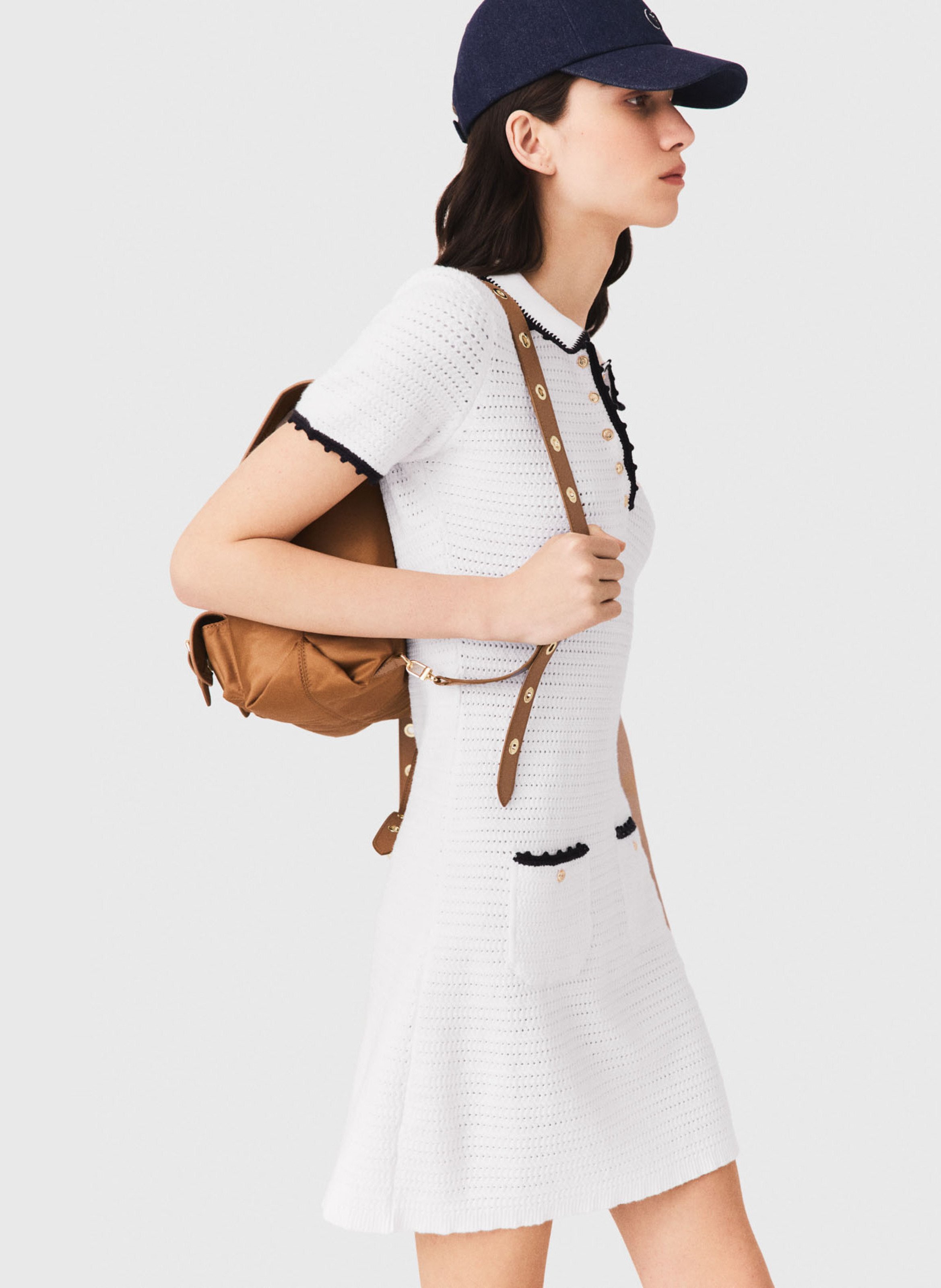 Robe courte ajustée MAJE Blanc