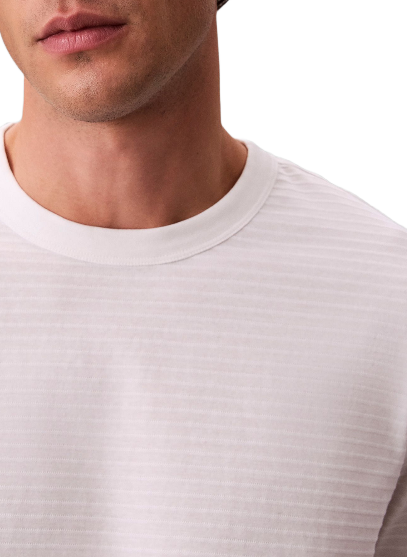 Straight short-sleeved cotton T-shirt CALVIN KLEIN White