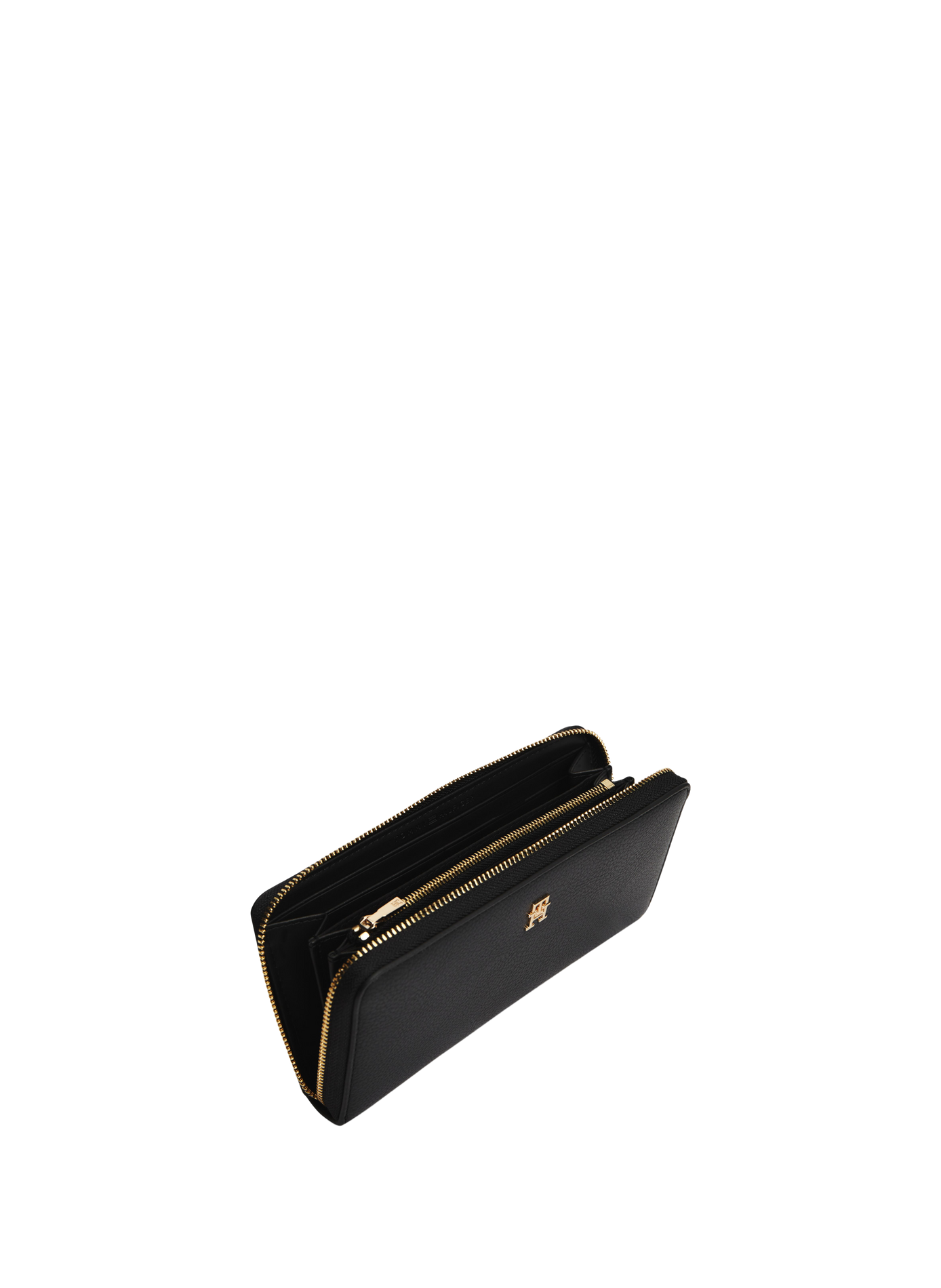 Ritssluitingportemonnee met metalen logo TOMMY HILFIGER Zwart