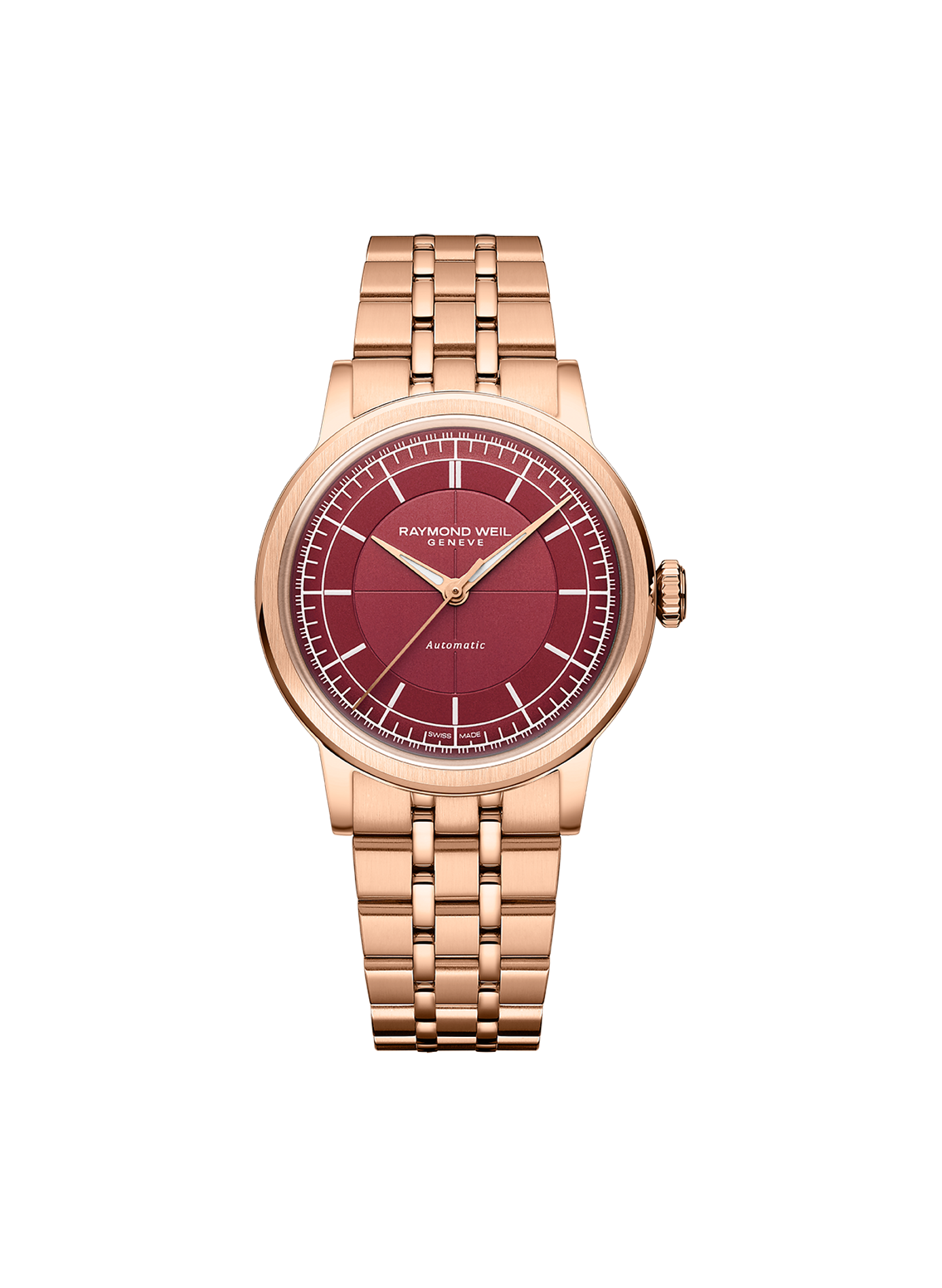 Montre automatique Millesime Central Seconds en cuir RAYMOND WEIL Rouge
