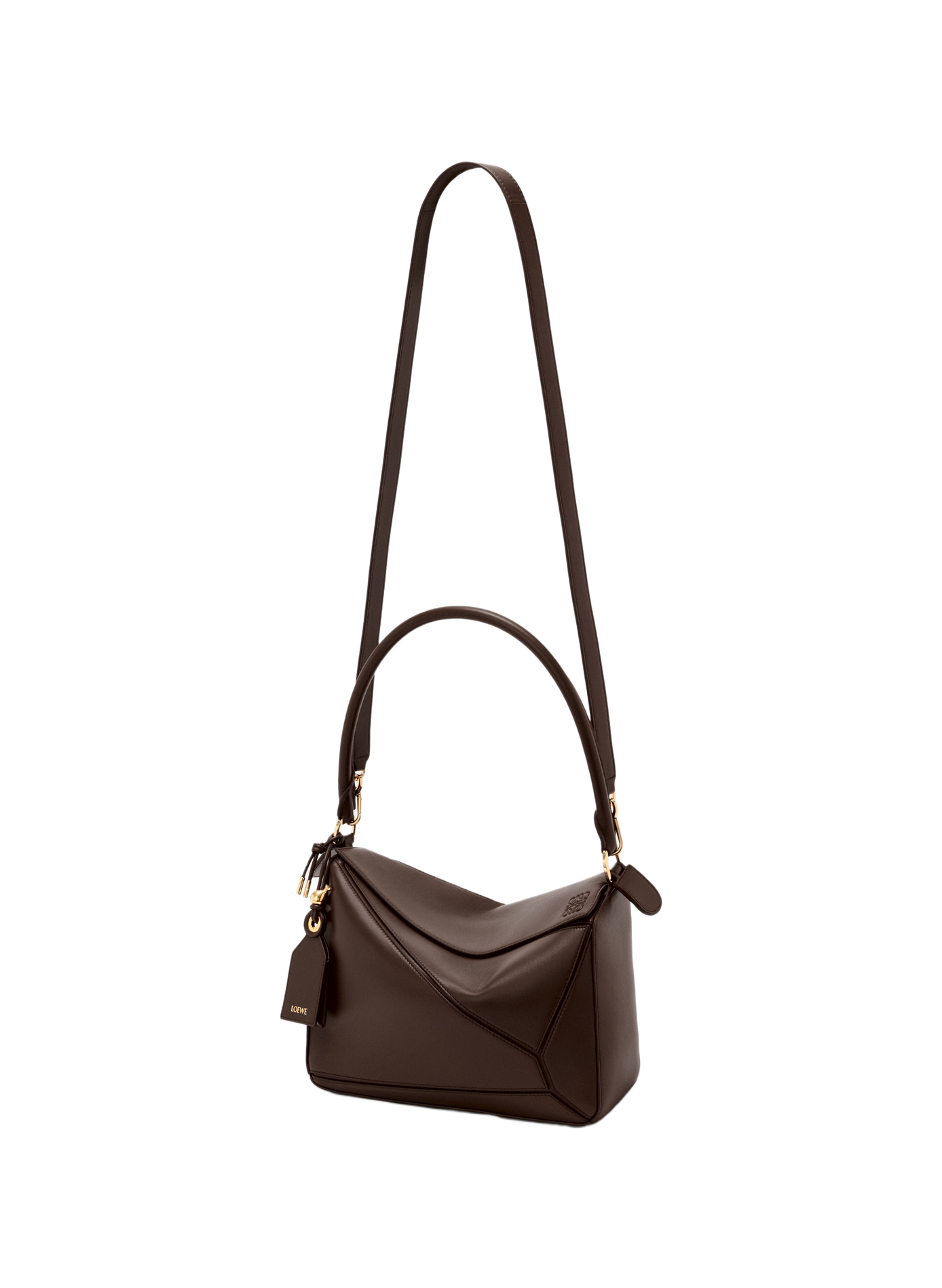 Mittleres Featherlight Puzzle-Tasche aus Lammnappaleder LOEWE Braun