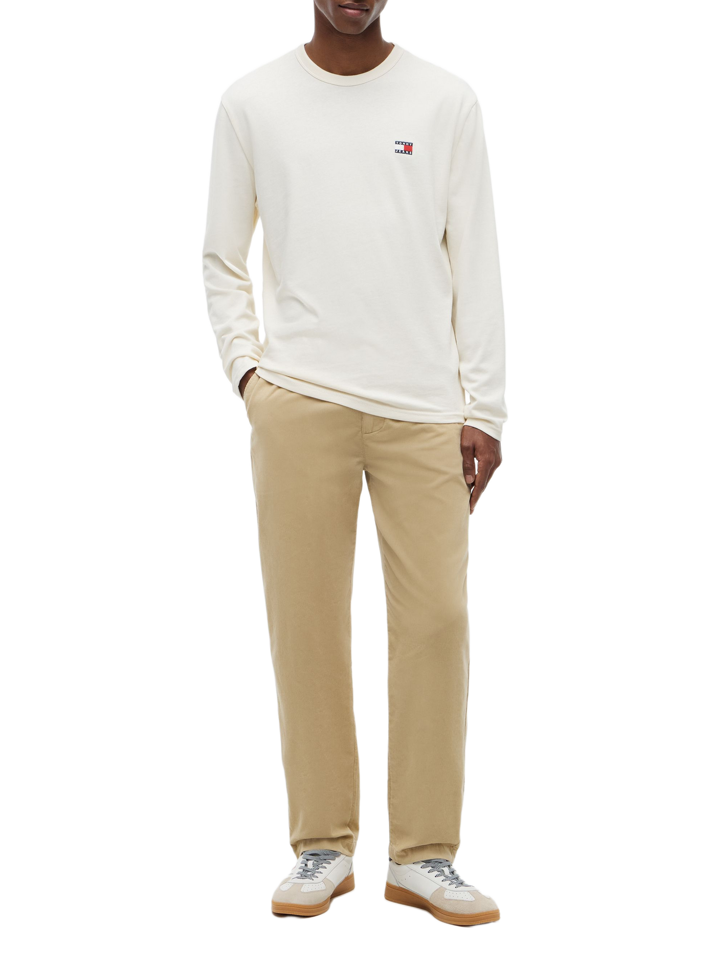 Cotton suit trousers TOMMY HILFIGER Beige