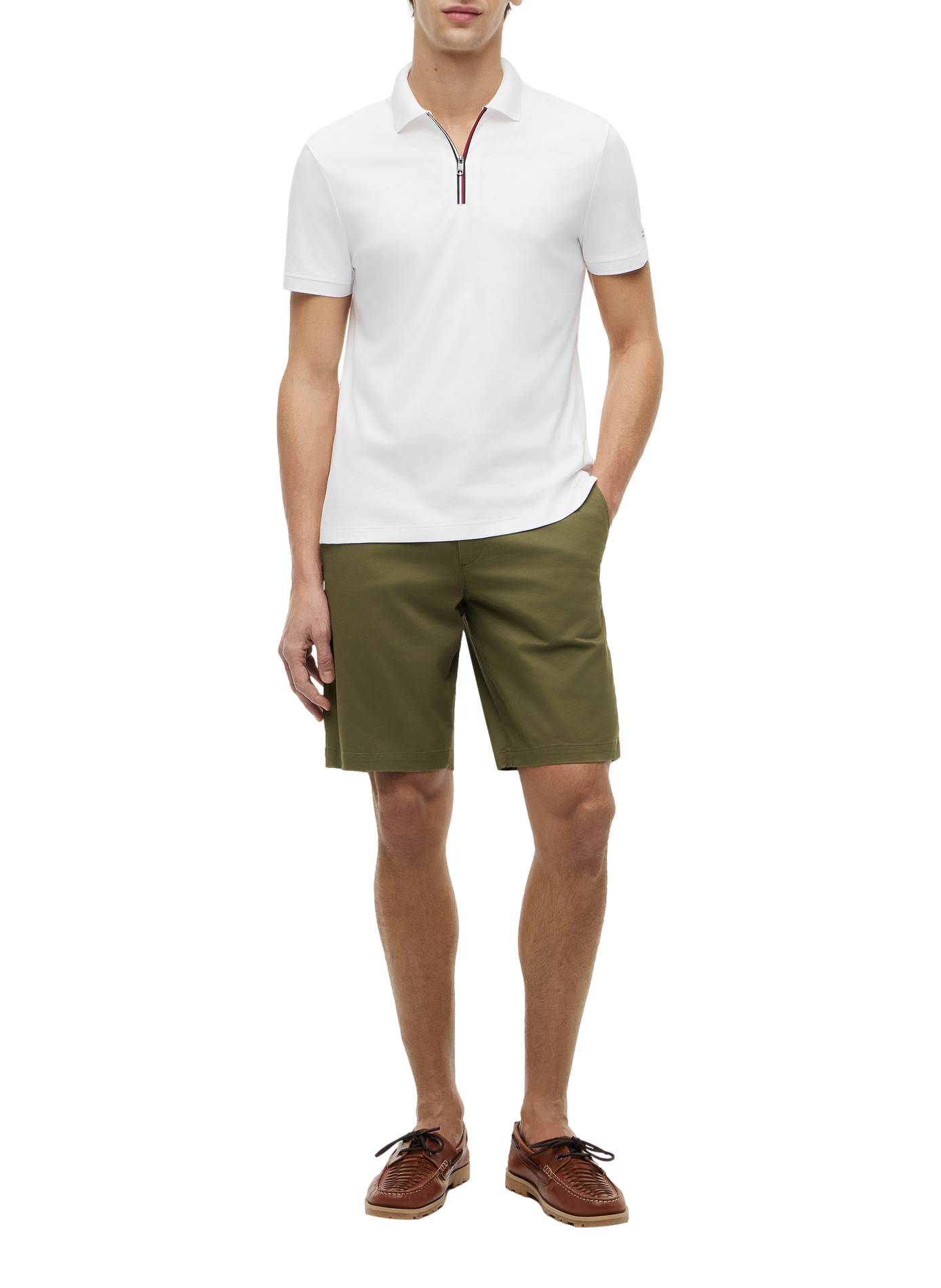 Katoenen polo | Wit TOMMY HILFIGER Heren