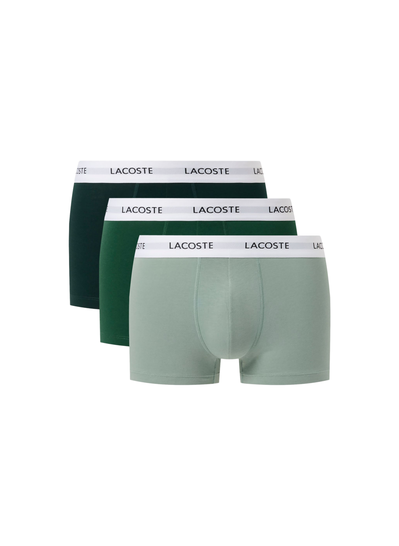 Lot de trois boxers en coton mélangé LACOSTE Multicolore