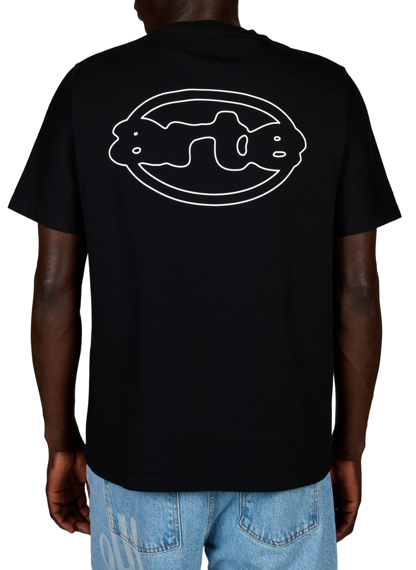Bedrucktes T-Shirt mit Rundhalsausschnitt aus Baumwolle ARTE ANTWERP Schwarz