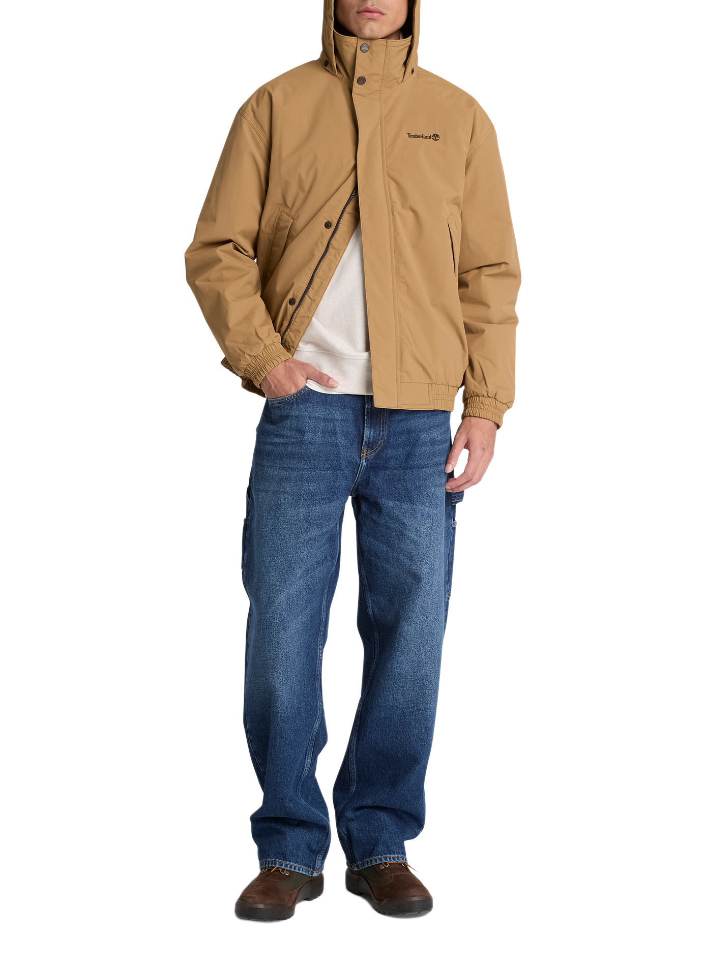 Parka droite à capuche TIMBERLAND Beige