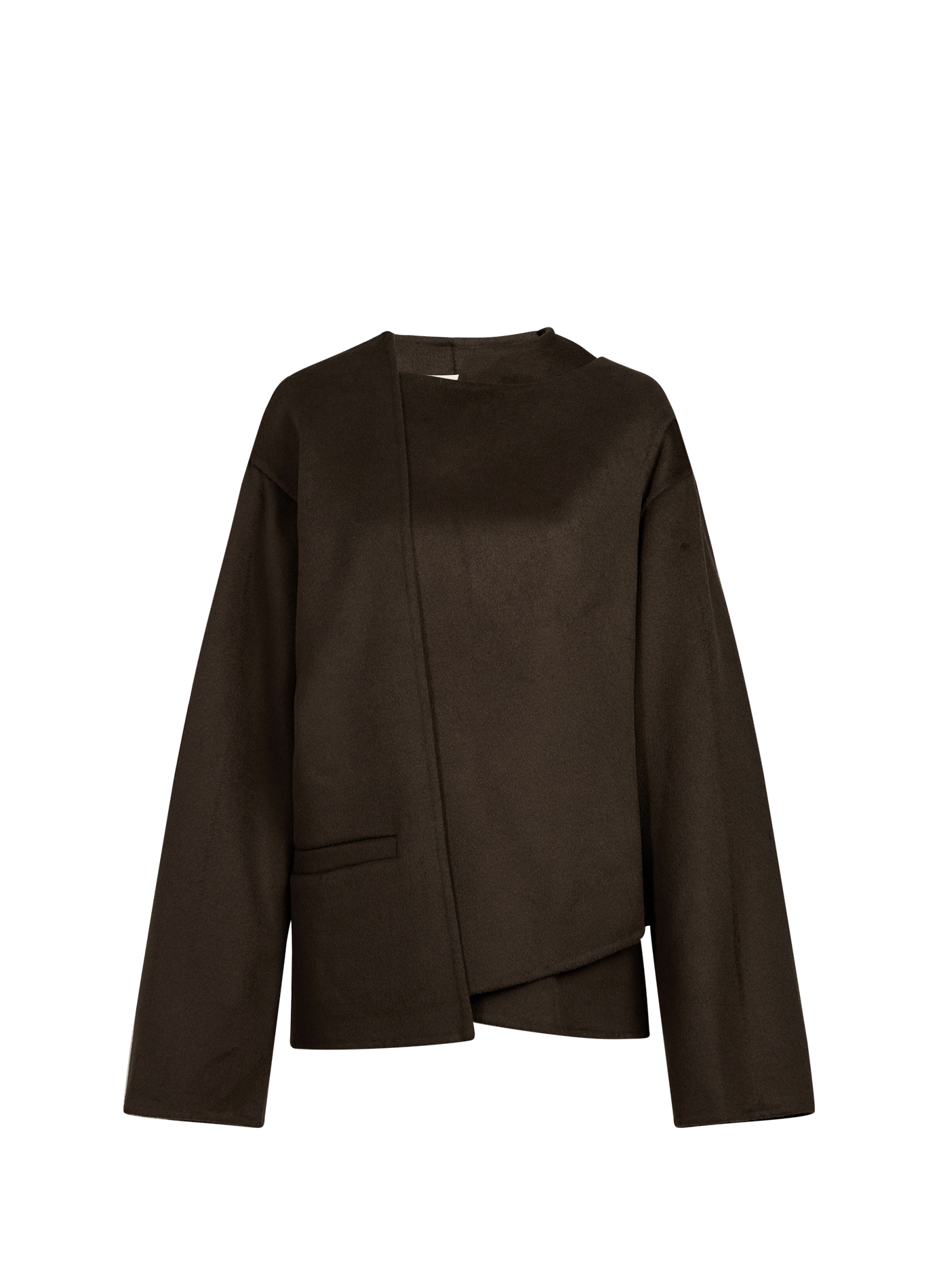 Short Astra coat in wool, alpaca and silk VIKTORIA CHAN Brown