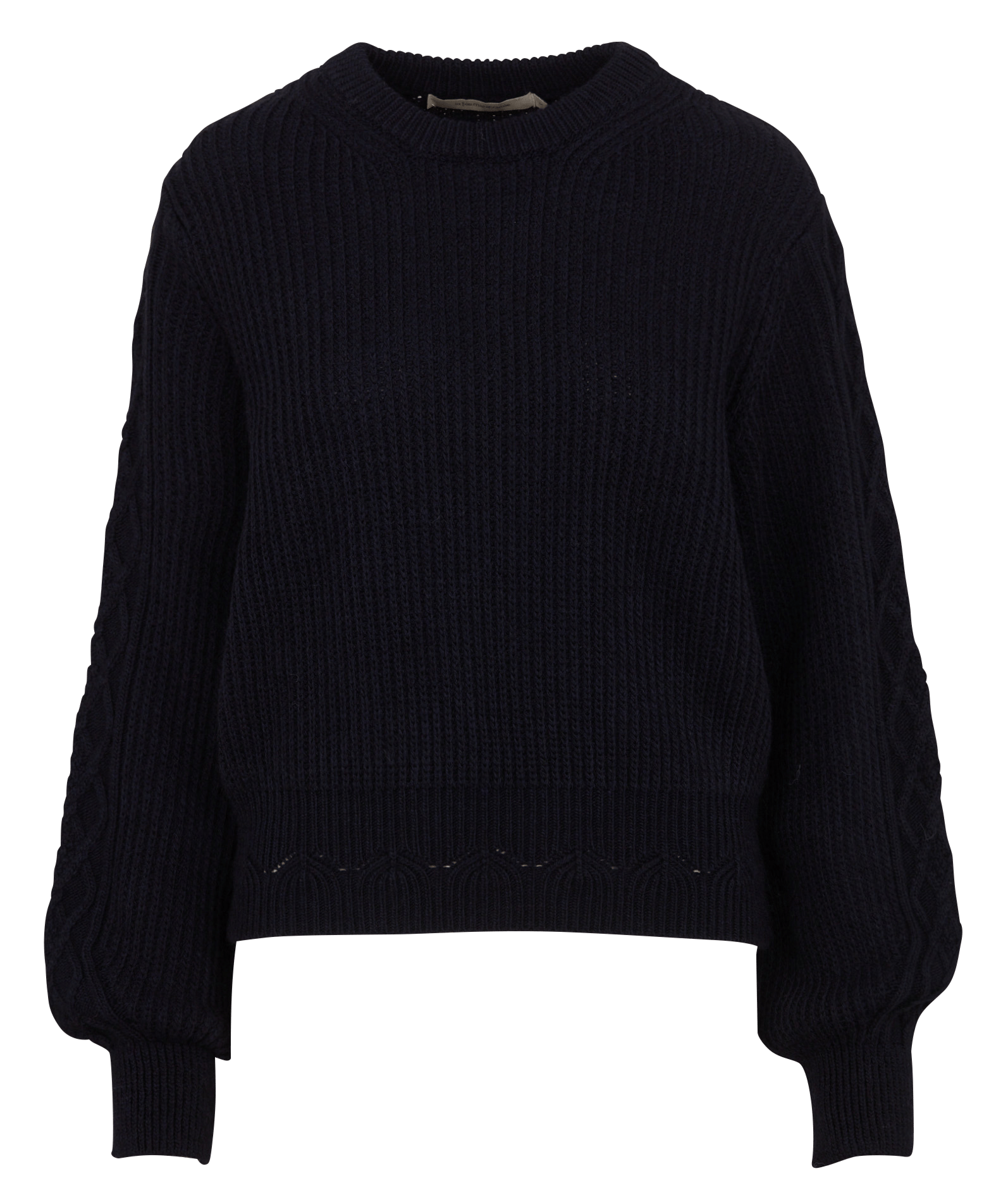 Trui met ronde hals van wolmix LA FEE MARABOUTEE Blauw