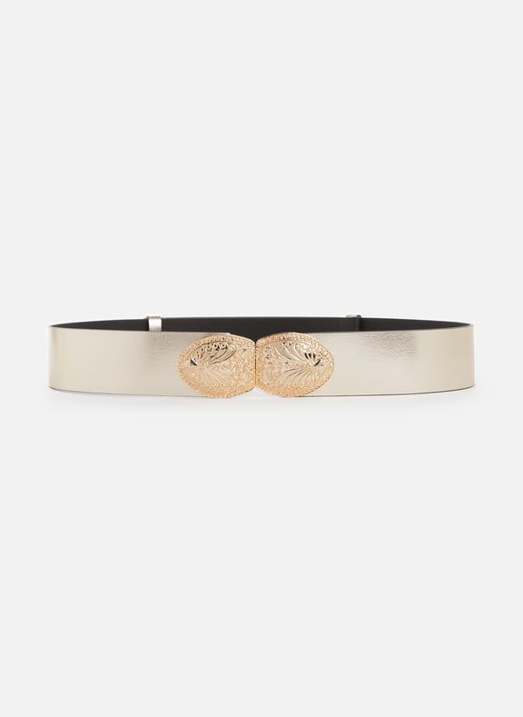 Ceinture en cuir Doré by SAISON 1865 SAISON 1865 Ceinture en cuir Doré