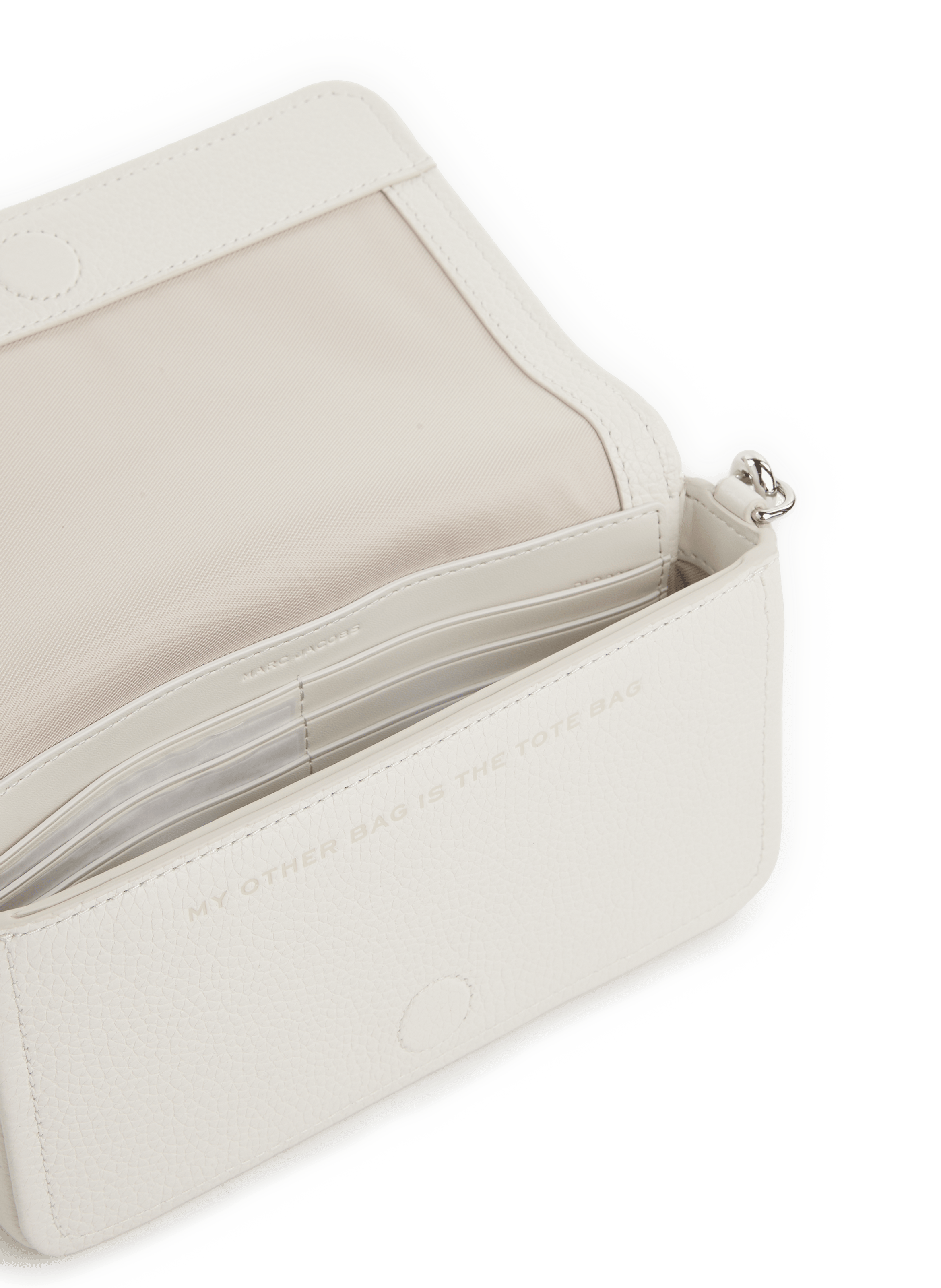 The Leather Mini Shoulder Bag in leather | White MARC JACOBS Women