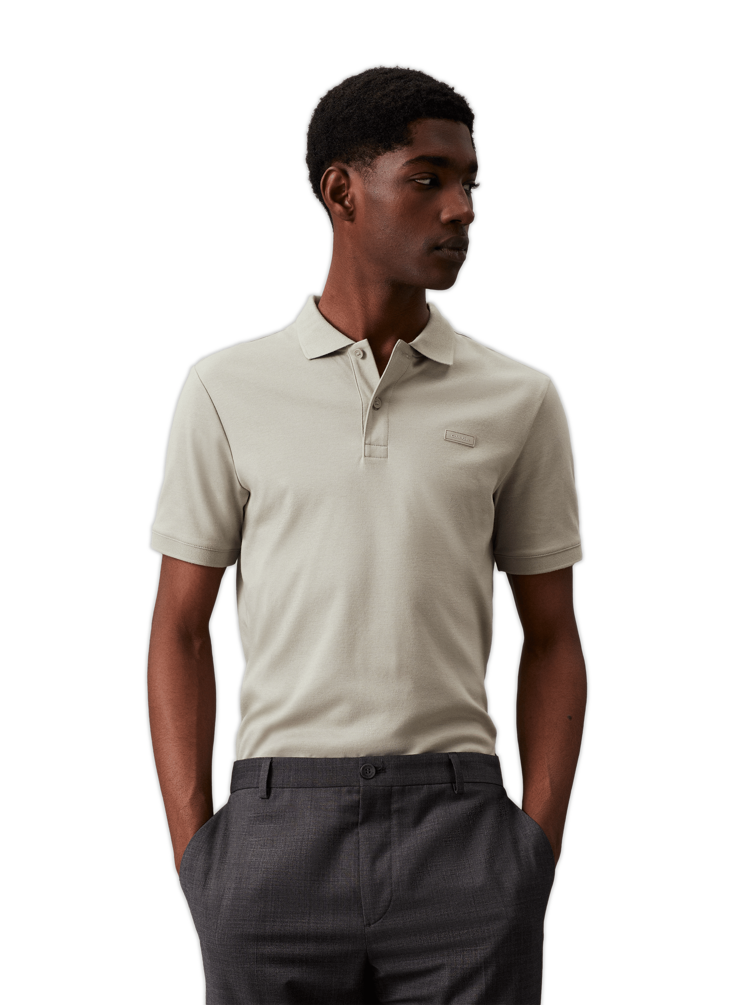Polo en coton CALVIN KLEIN Beige
