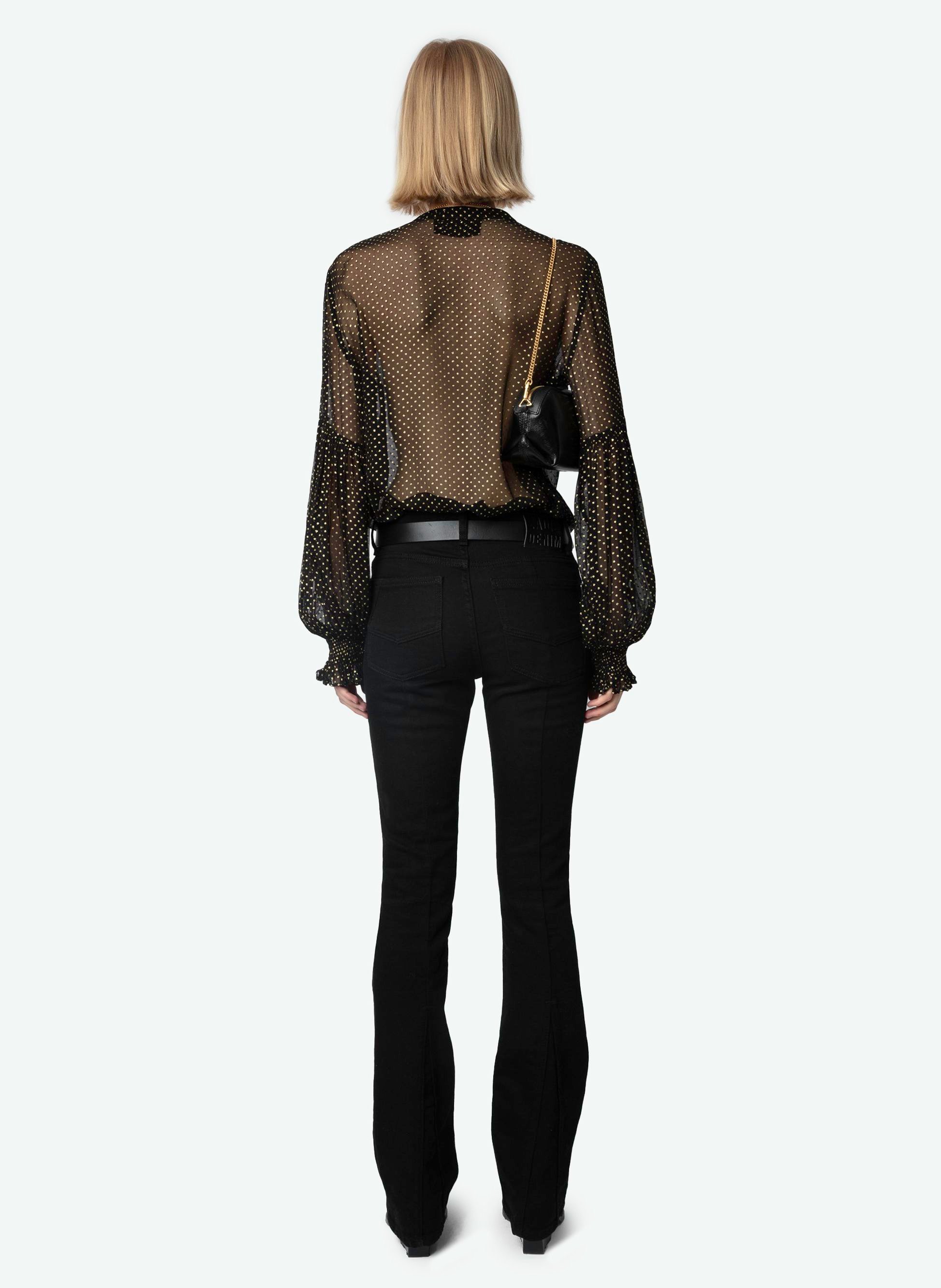 Chemise transparente à pois tandy ZADIG&VOLTAIRE Noir
