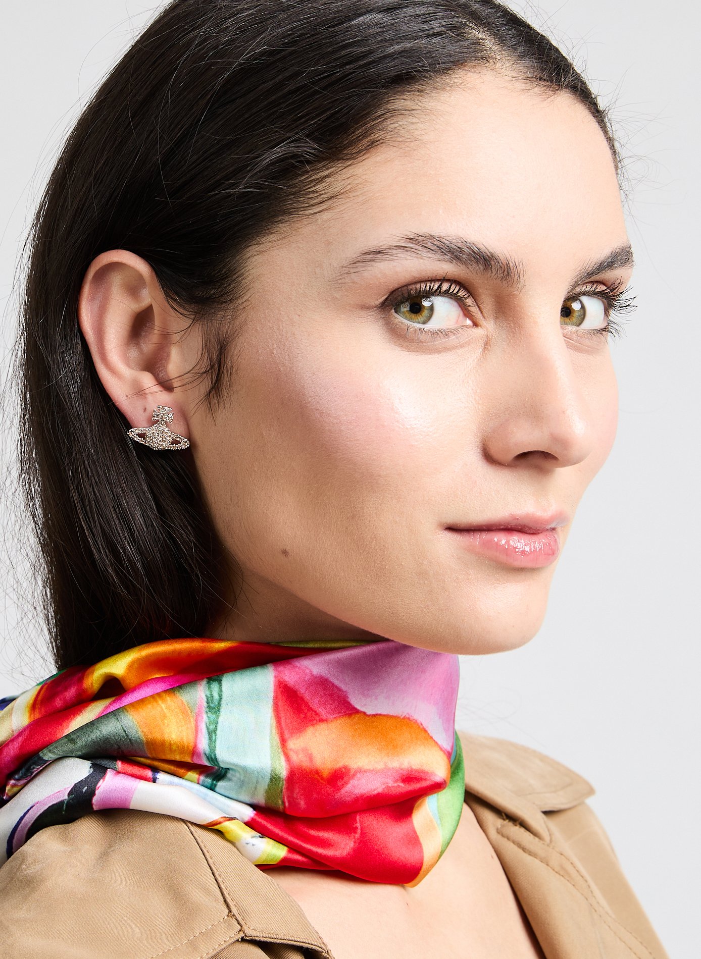 Boucles d'oreilles à cristaux VIVIENNE WESTWOOD Argent