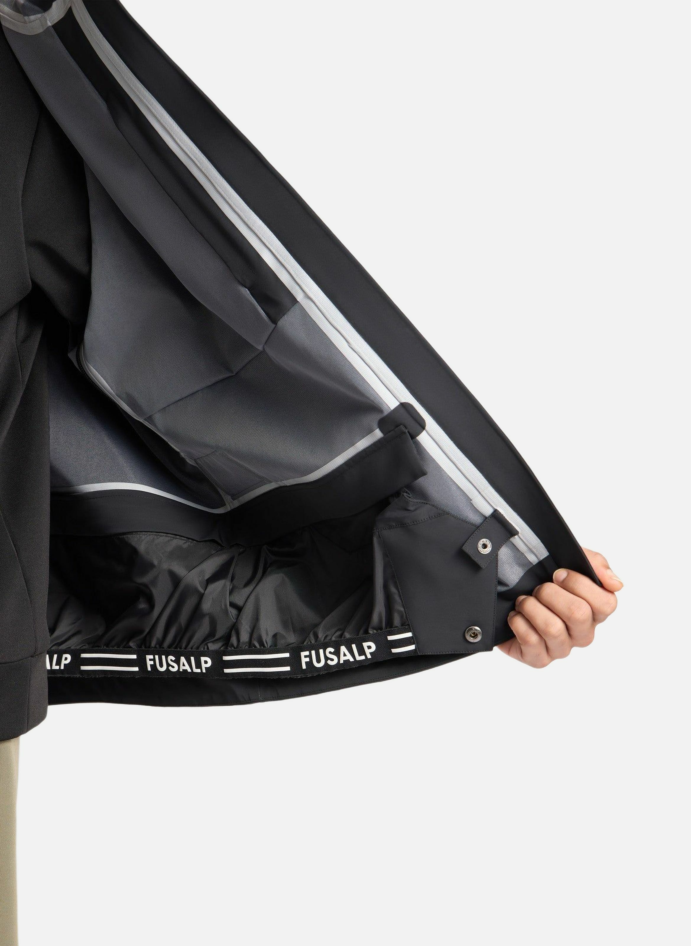 Veste ilanox col capuche coupe regular FUSALP Noir