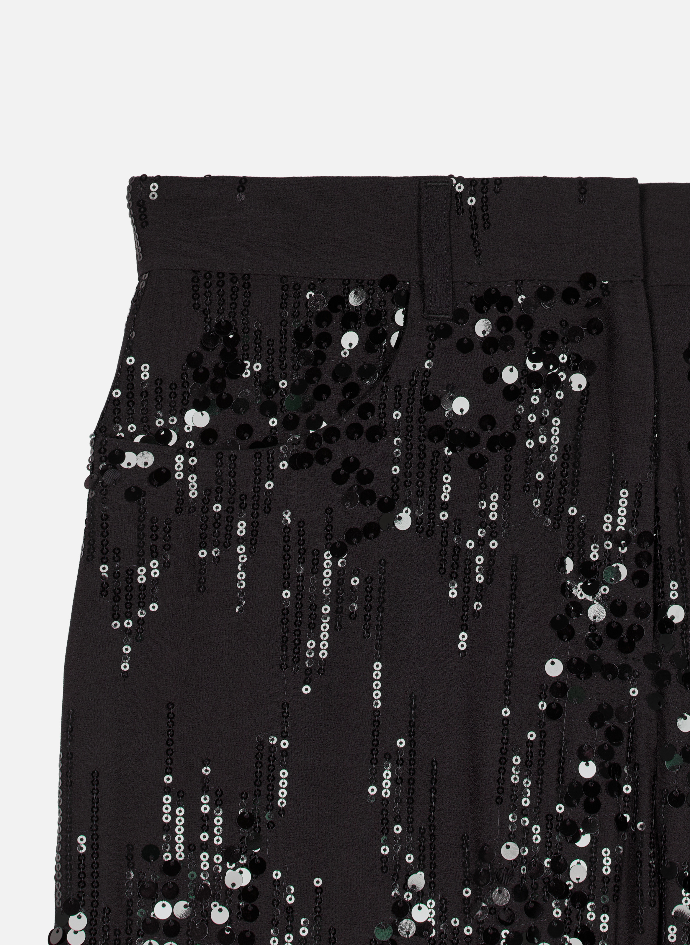 Pantalon flare à sequins THE KOOPLES Noir