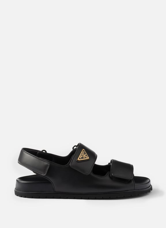 Sandales en cuir nappa Noir by PRADA PRADA Sandales en cuir nappa Noir