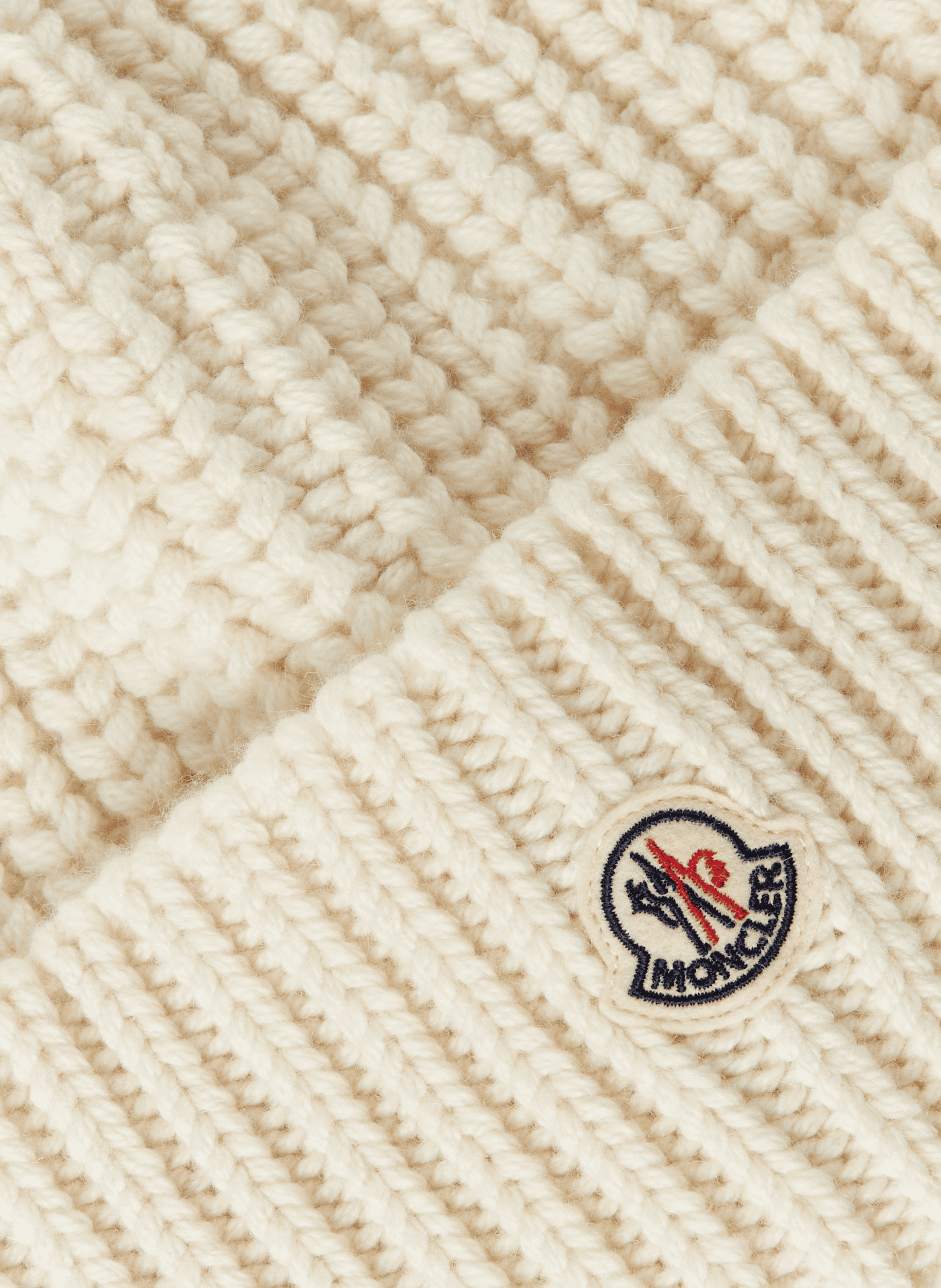 Wool and cashmere knitted beanie MONCLER White