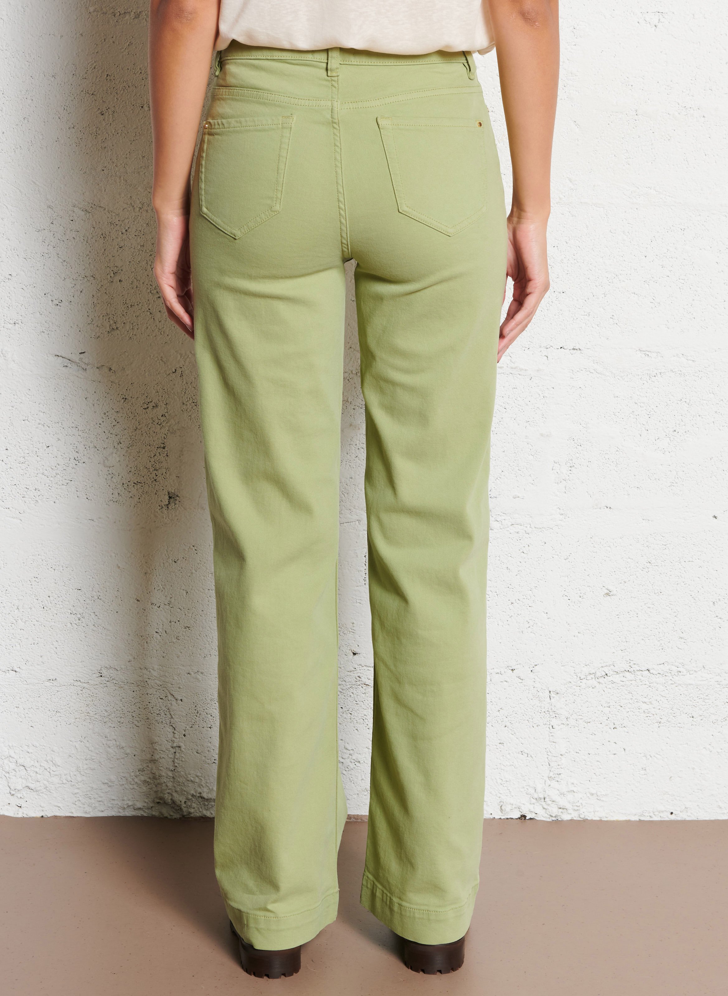Pantalon large en coton mélangé lisa MAISON 123 Vert