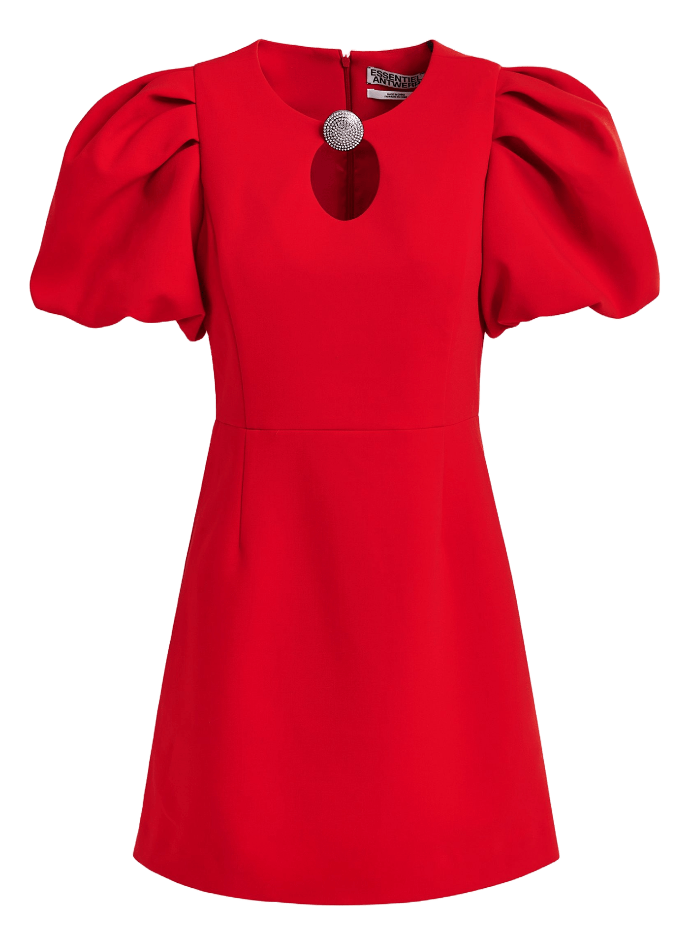 Robe courte en fibres recyclées mélangées Iwalk ESSENTIEL ANTWERP Rouge