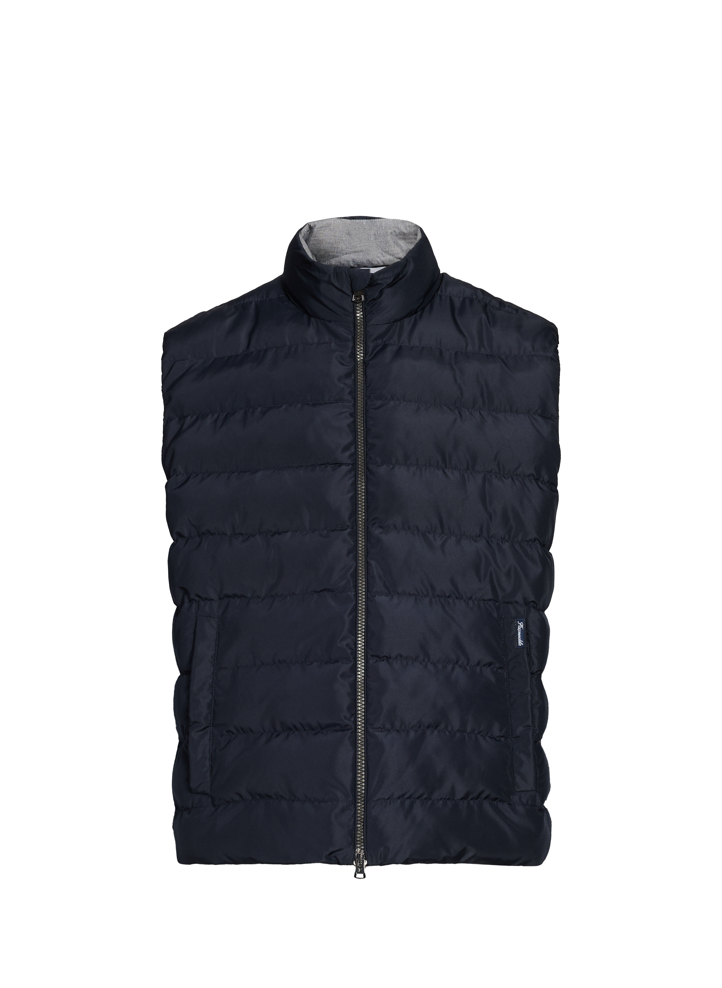 FACONNABLE Quilted sleeveless jacket Blue