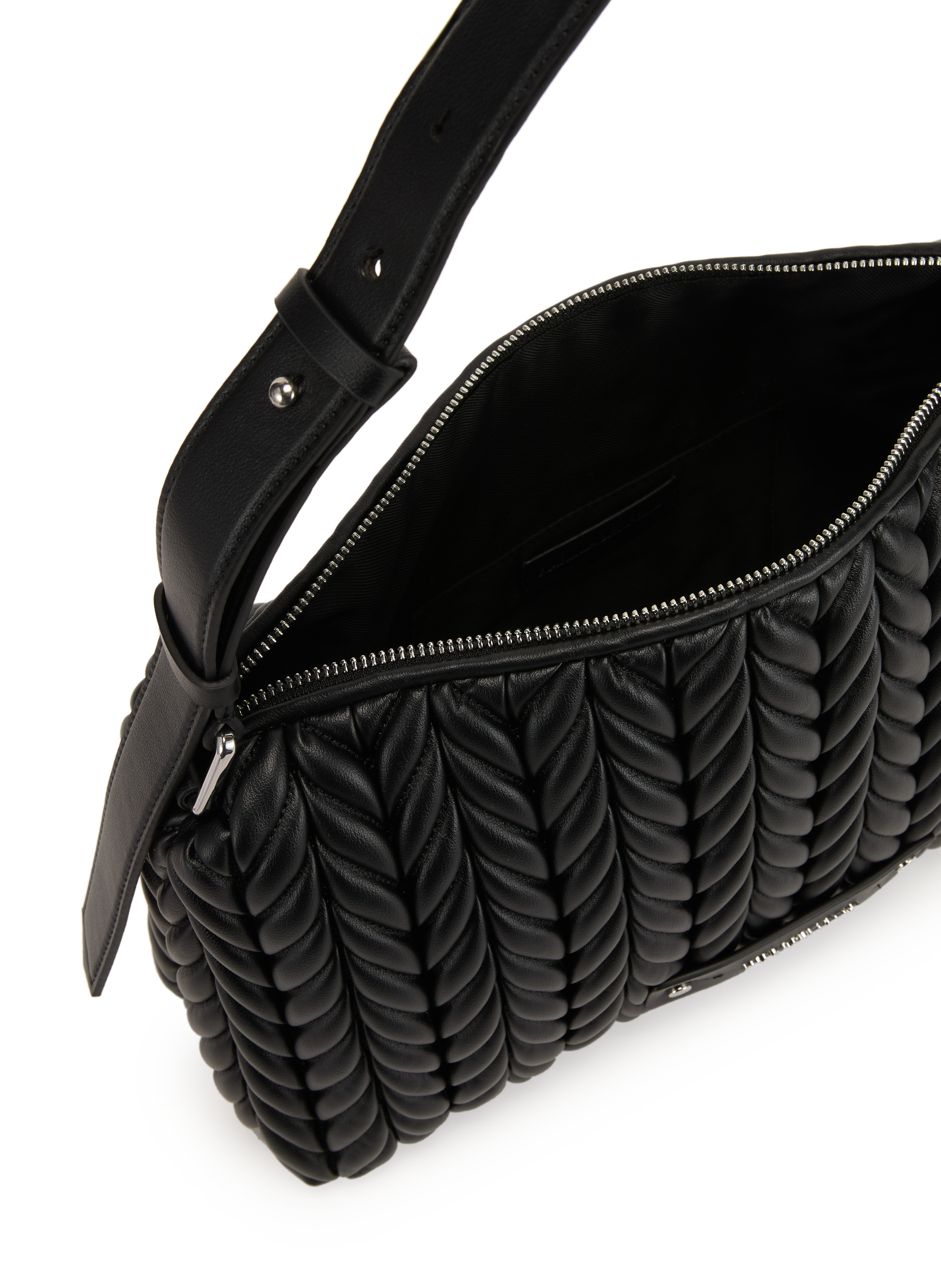 Sac à main matelassée K/Weave KARL LAGERFELD Noir