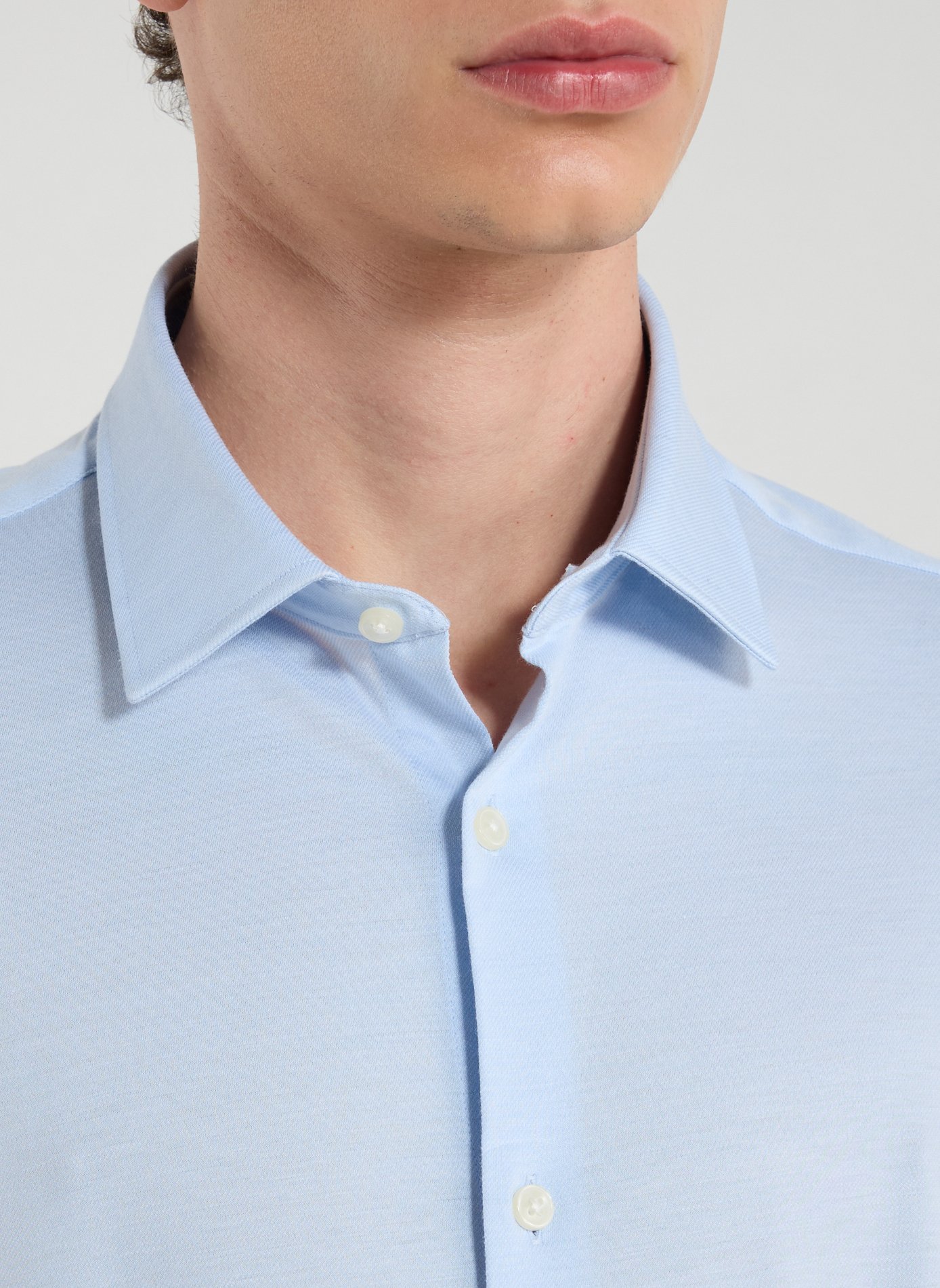 Chemise droite en coton CALVIN KLEIN Bleu