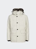 Straight hooded parka  Lt pastel grey
