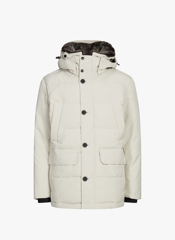 Straight hooded parka | Grey by STRELLSON Straight hooded parka Grey