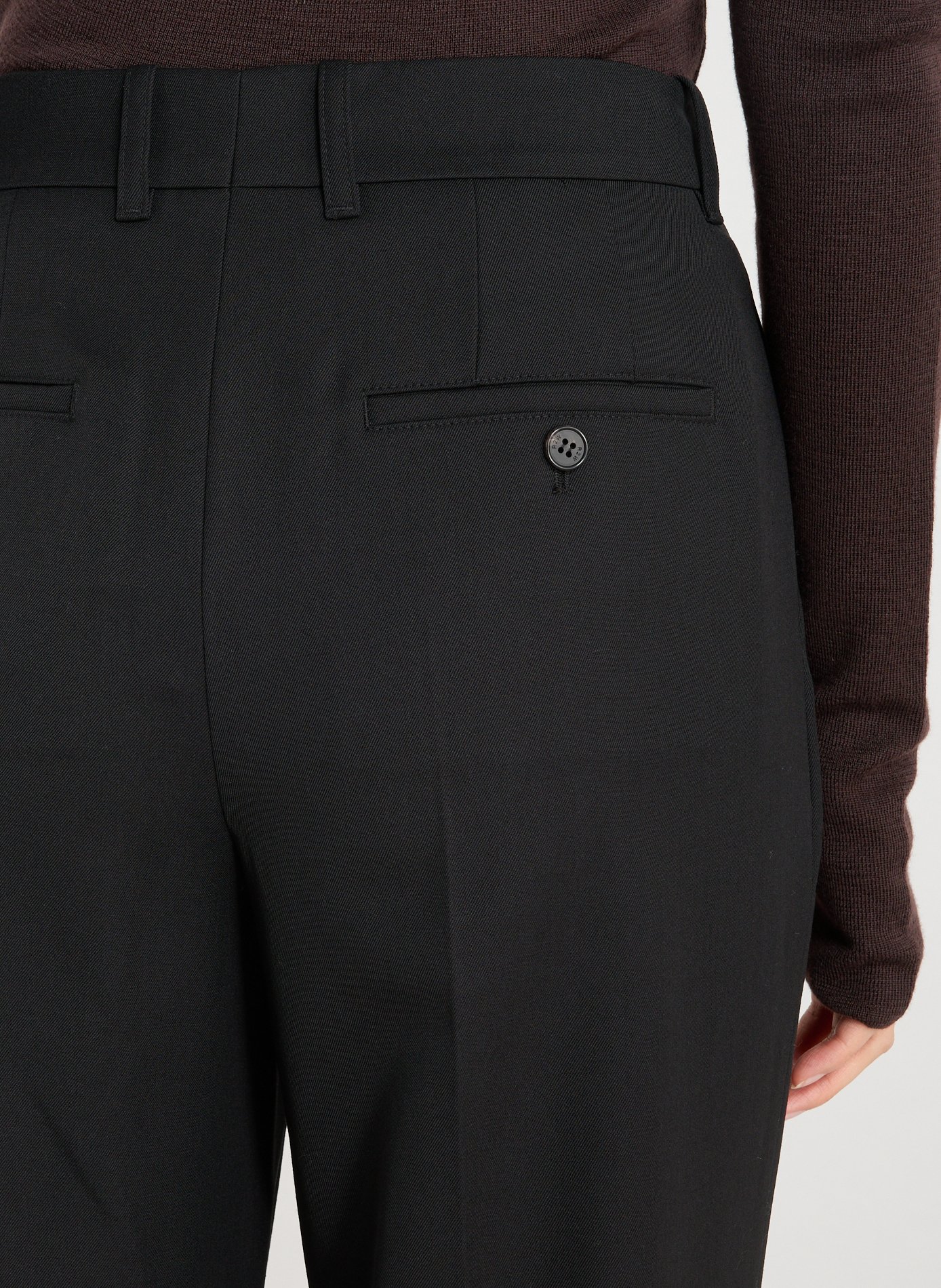 Straight wool-blend trousers  R2W Black