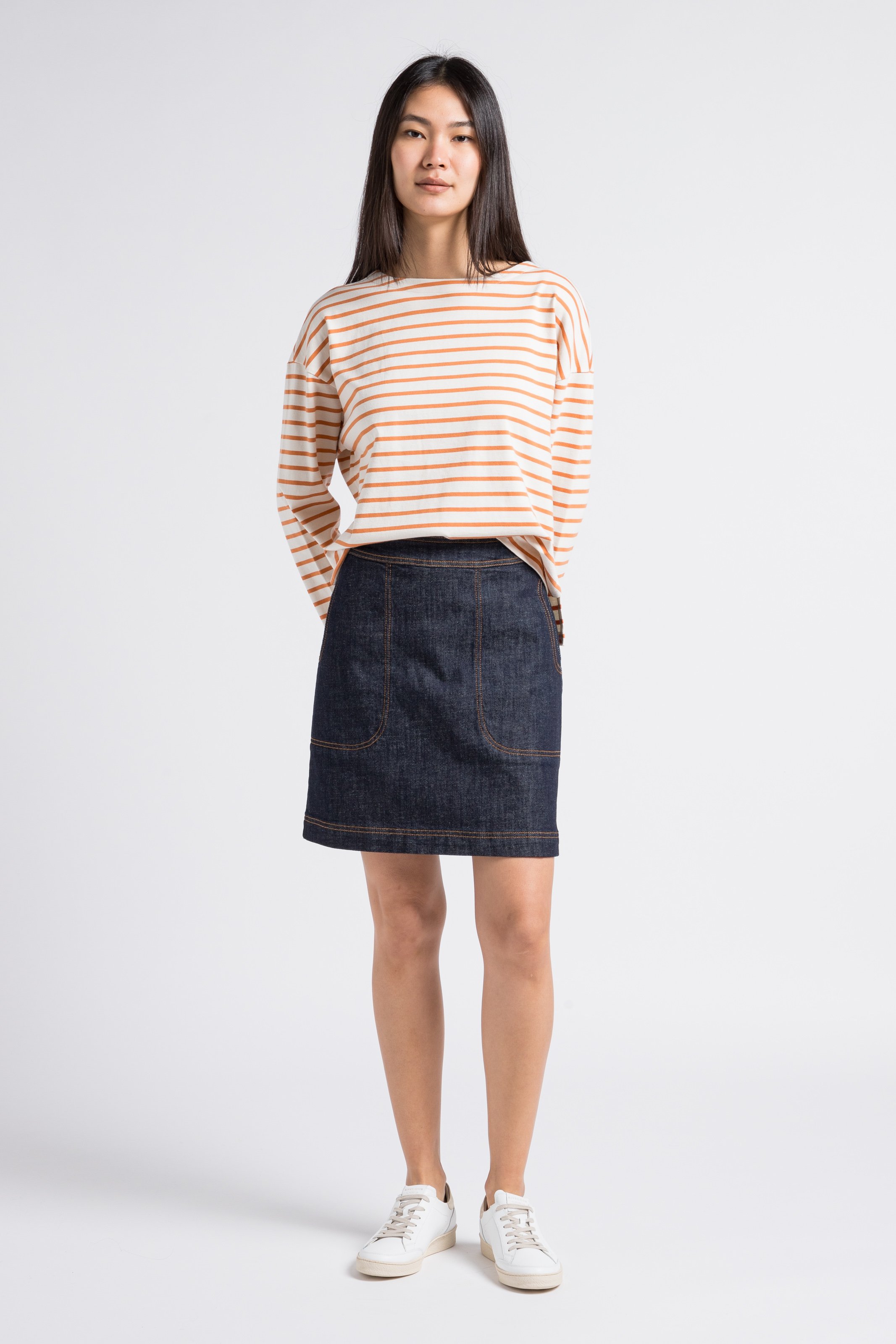 Baskets basses en cuir n°14 RIVECOUR Blanc