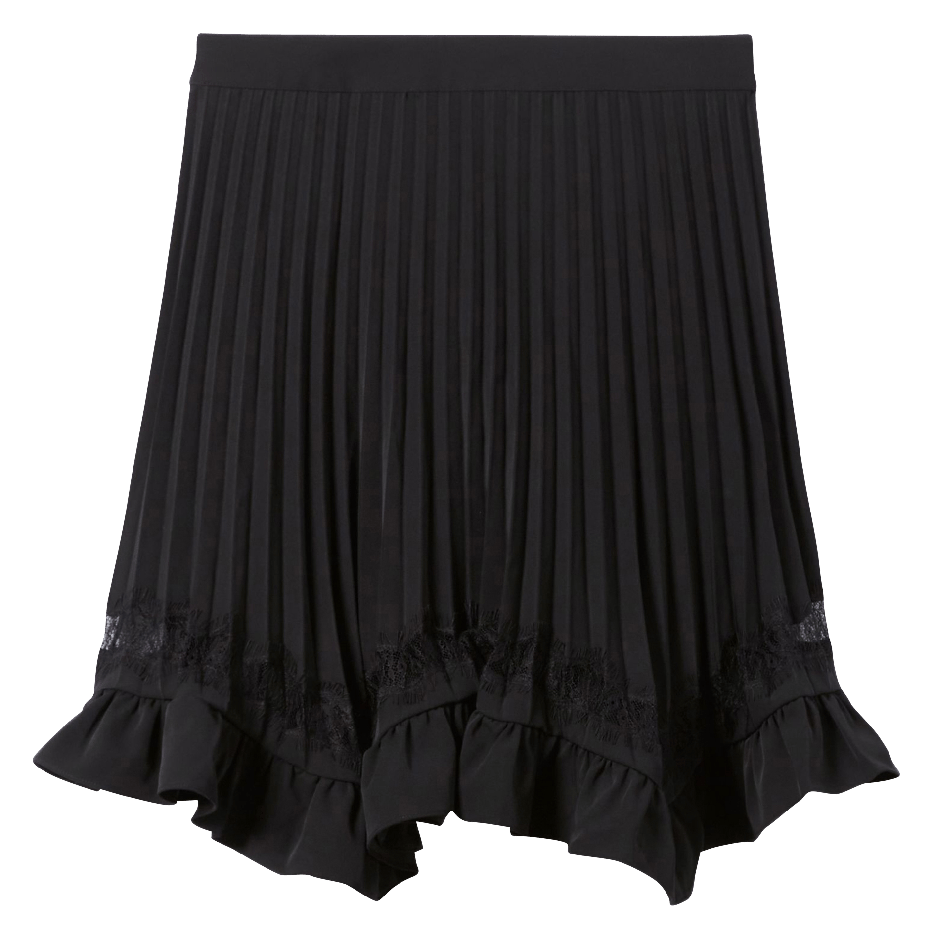 Jupe courte évasée Noir