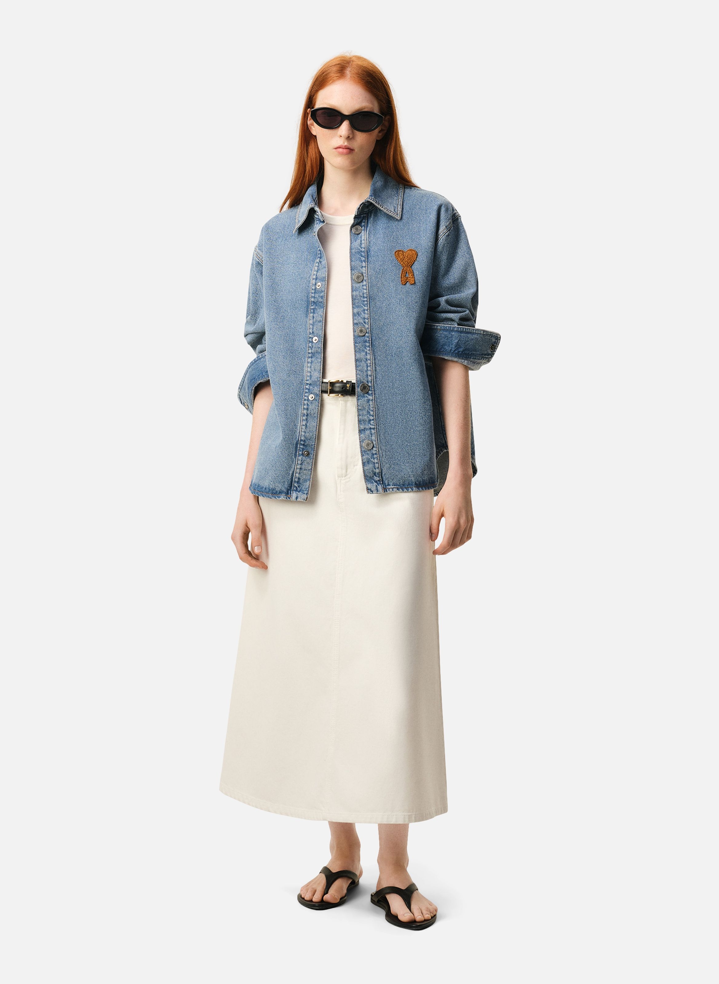 Surchemise ami de coeur en crochet unisexe en coton AMI PARIS Bleu