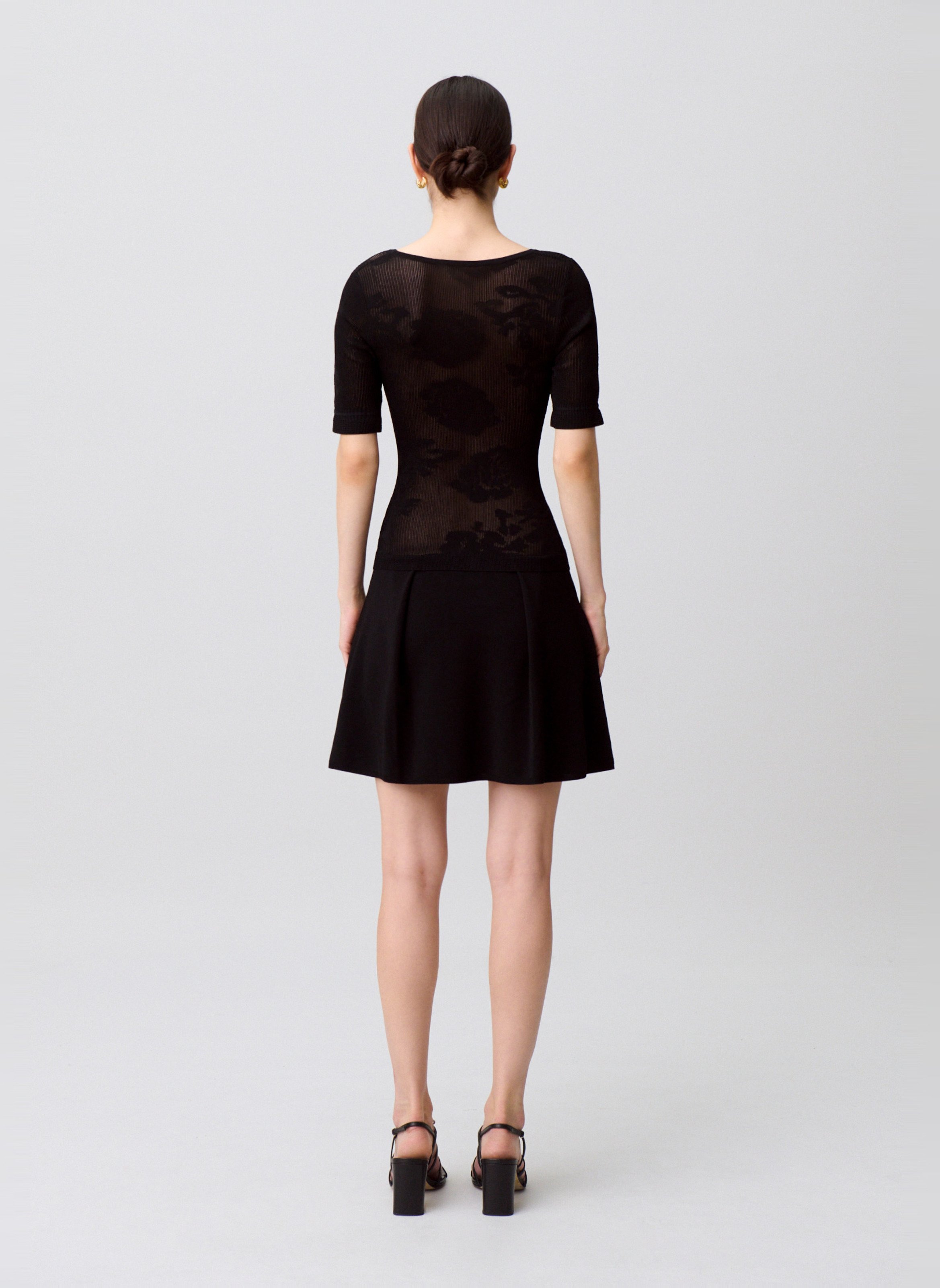 Robe courte col rond CLAUDIE PIERLOT Noir