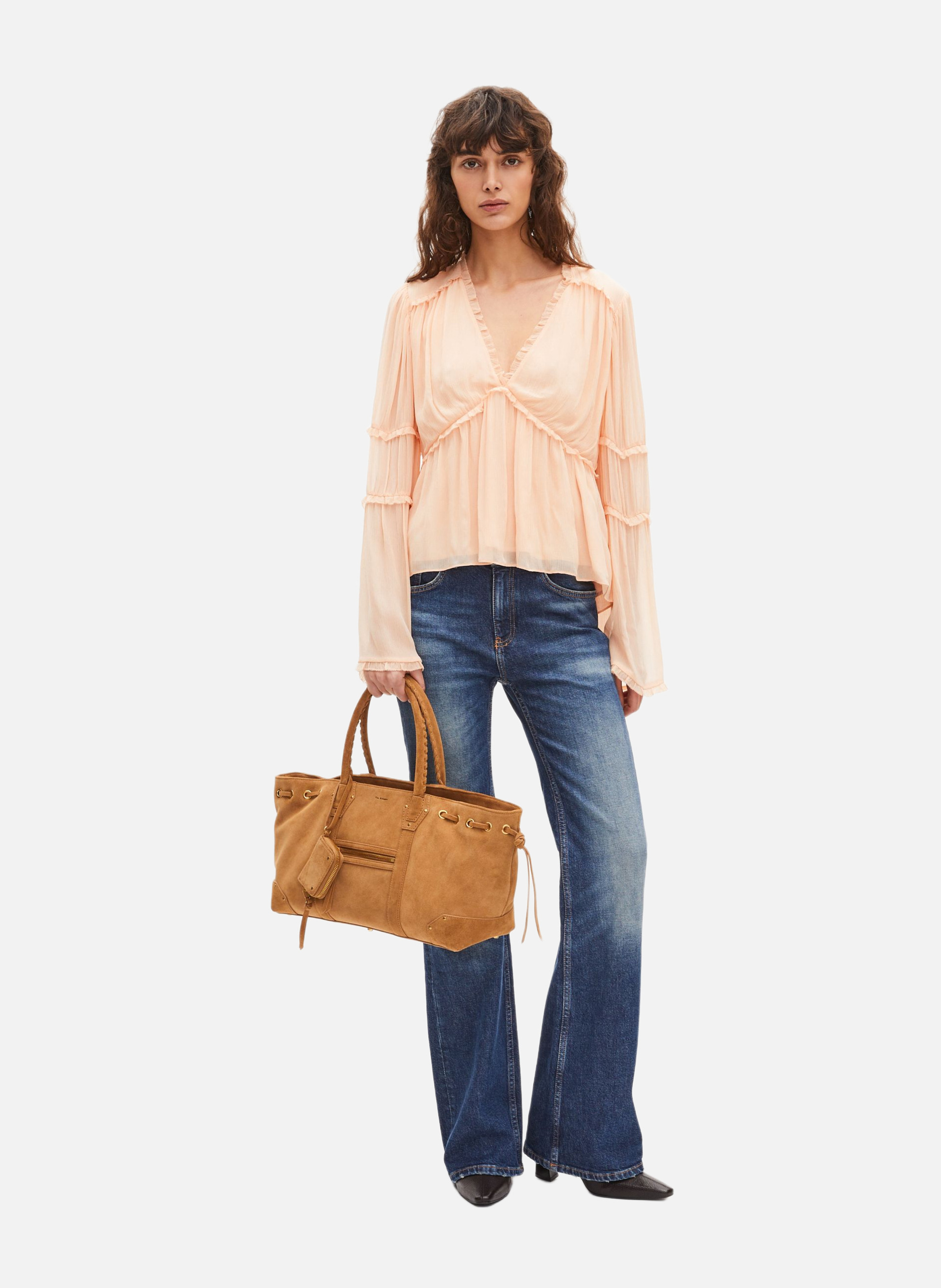 Top avec volants THE KOOPLES Beige