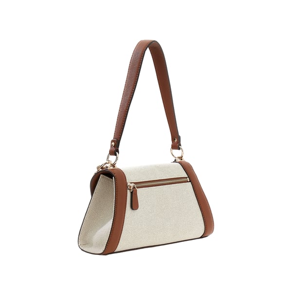 Sac à bandoulière bicolore en coton mélangé