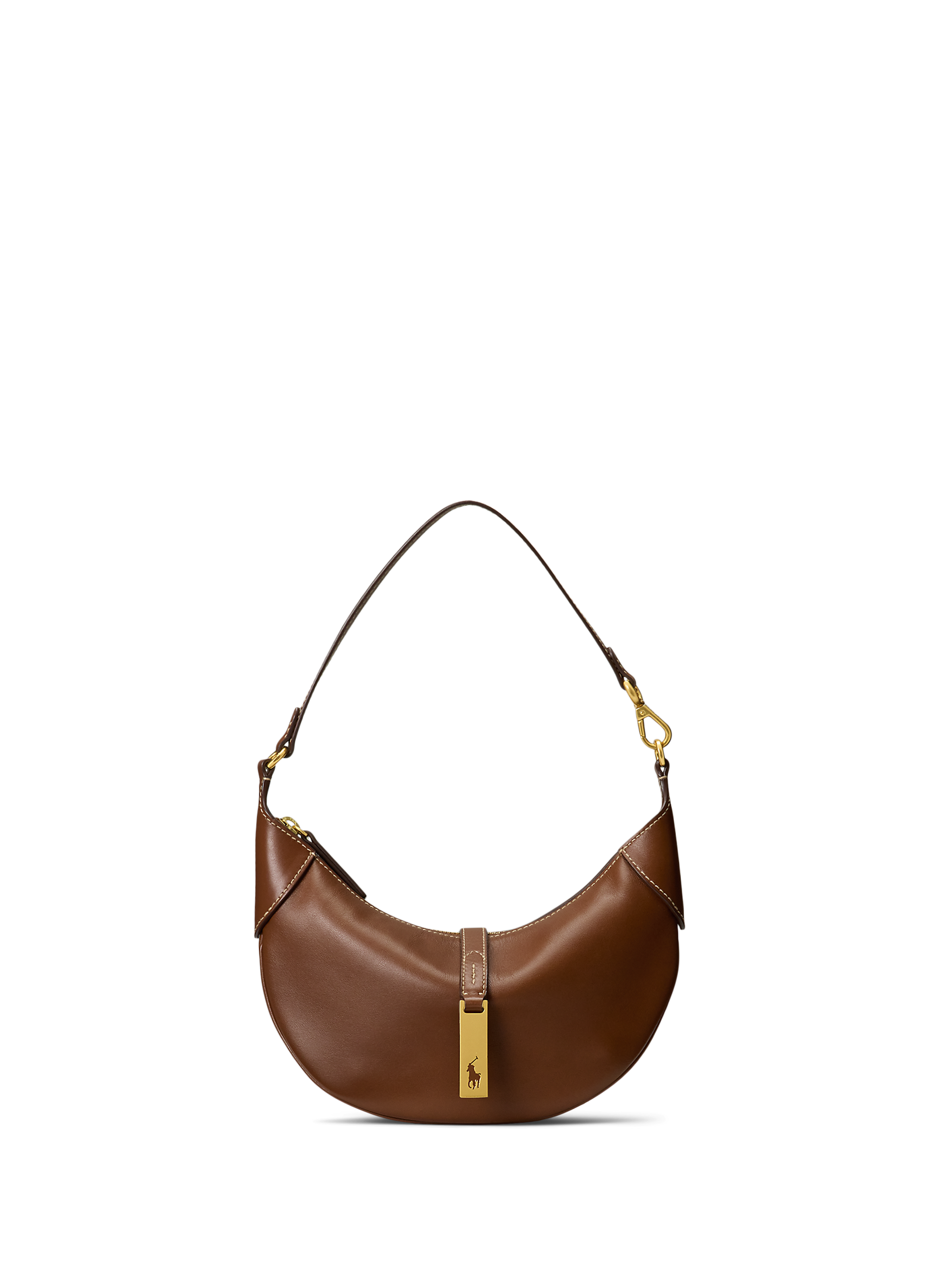 Lederhandtasche POLO RALPH LAUREN Braun