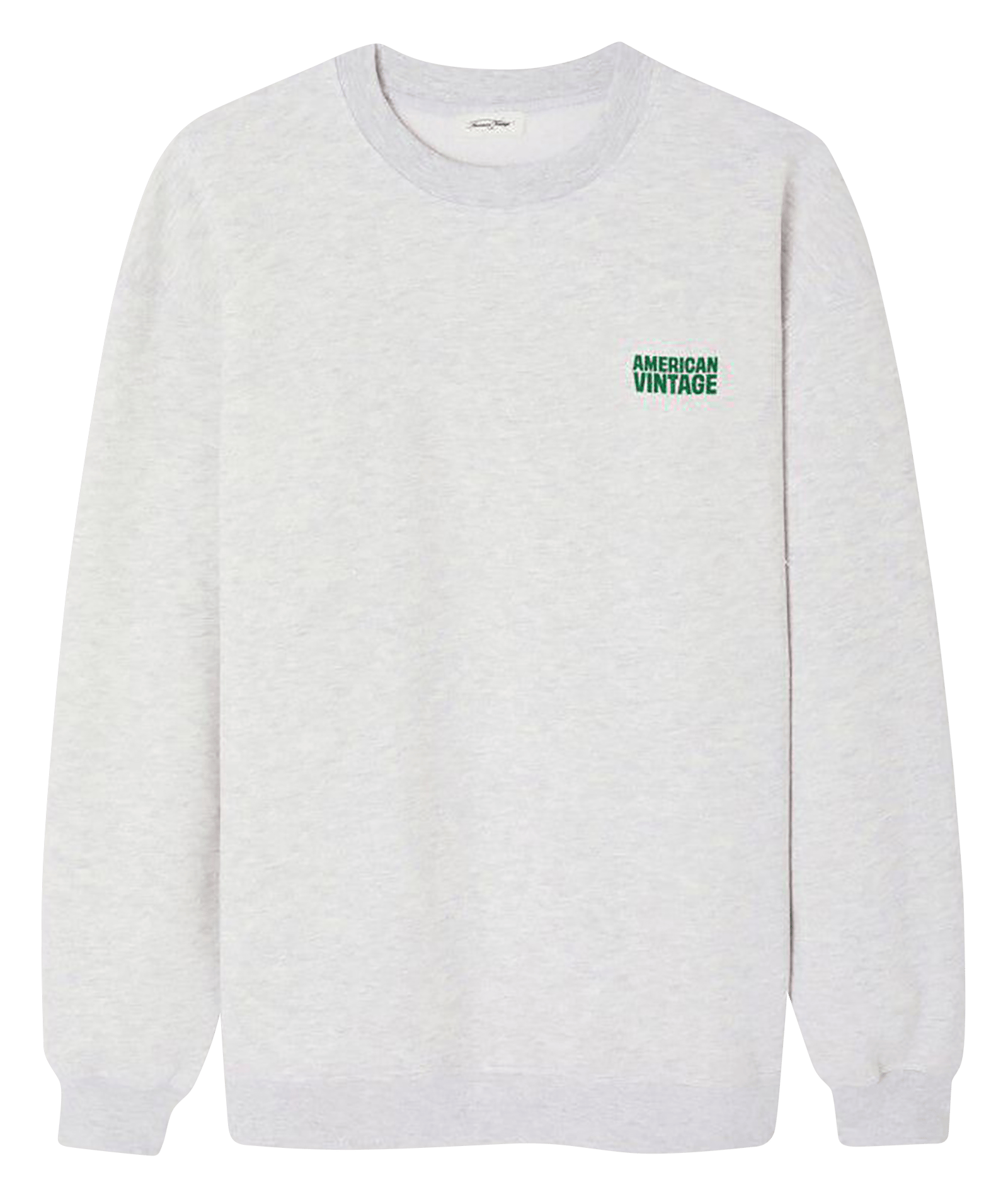 Sweat droit col rond baptown AMERICAN VINTAGE Gris