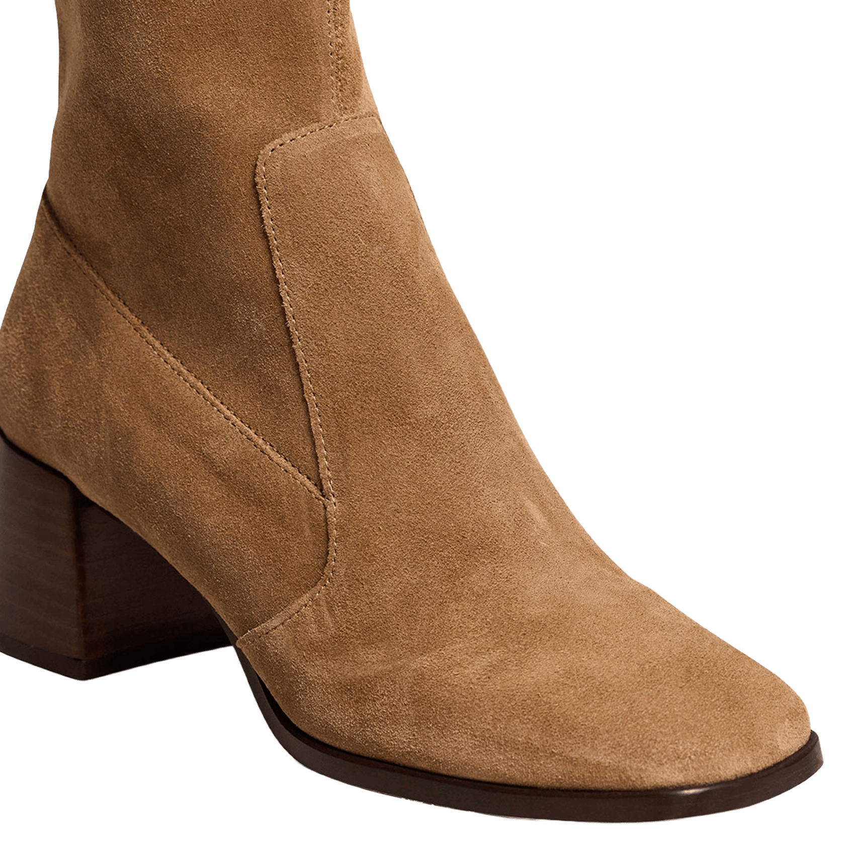 Bottines à talons en cuir velours argentat JONAK Beige