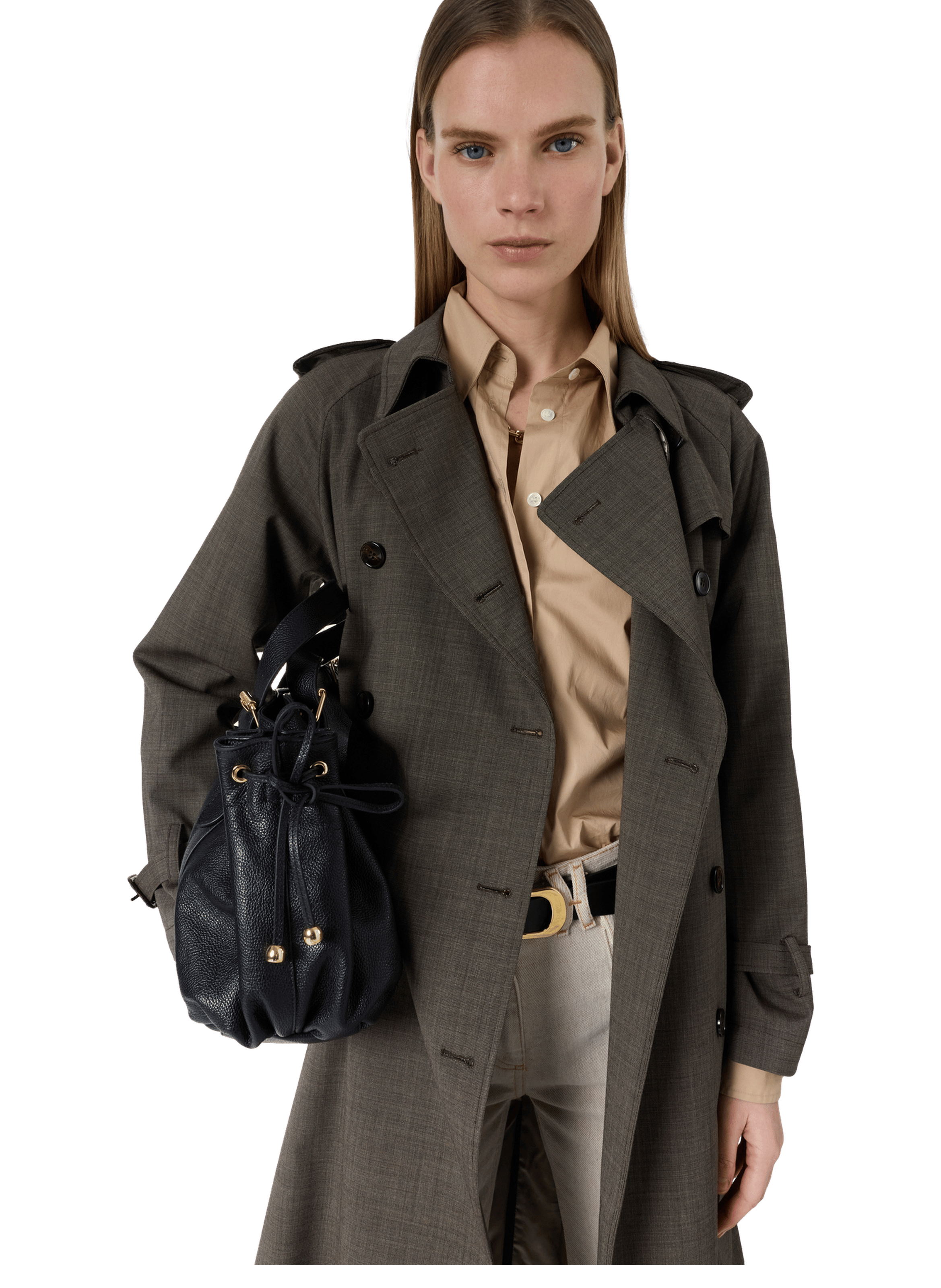 Trench long fil à fil - serge GERARD DAREL Marron