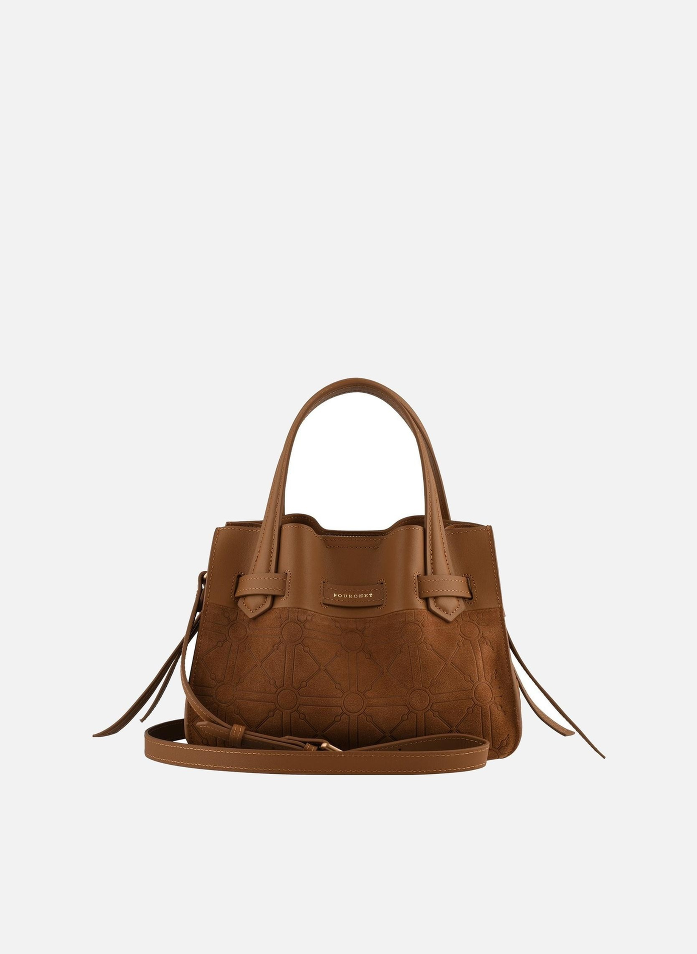 Blossom neo daim | sac à main POURCHET Marron