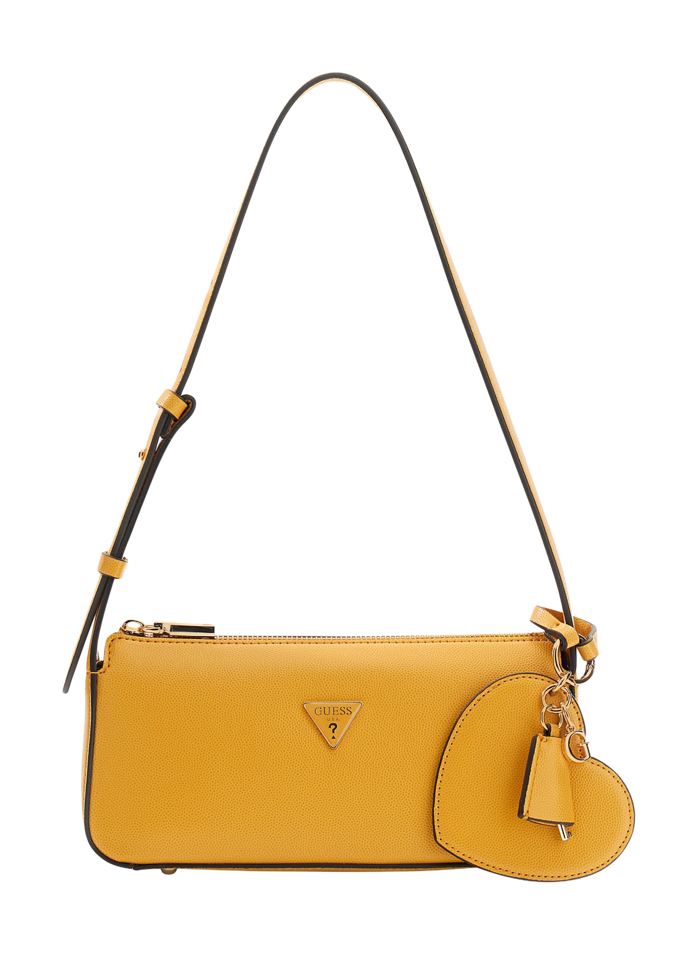 Sac épaule Isobel avec pendentif détail logo GUESS Jaune